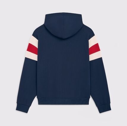 Celine loose celine hoodie in cotton fleece navy/carmin/white Size US XL / EU 56 / 4 - 2 Thumbnail