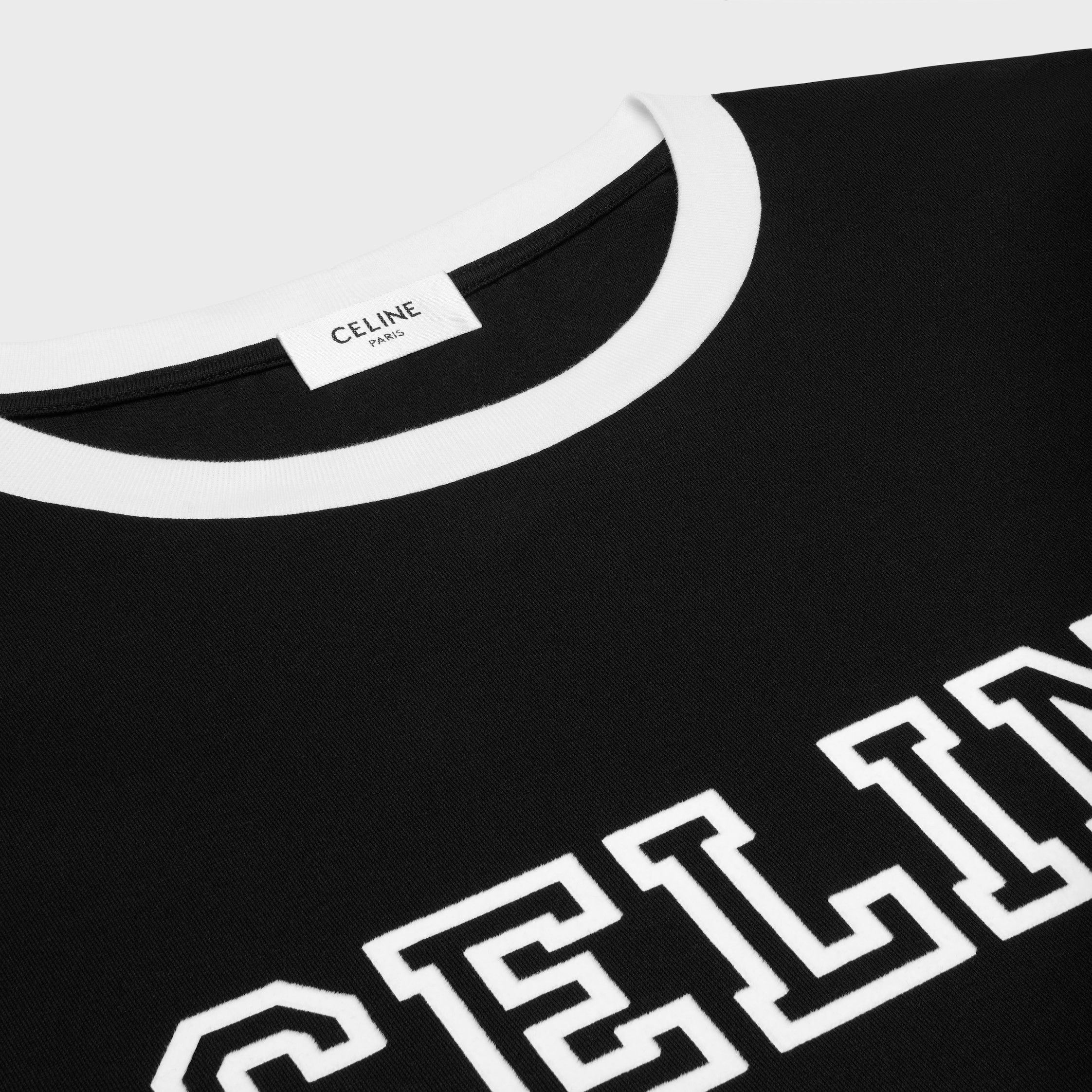 Celine celine loose t-shirt in cotton jersey black/washed white Size US XS / EU 42 / 0 - 3 Thumbnail