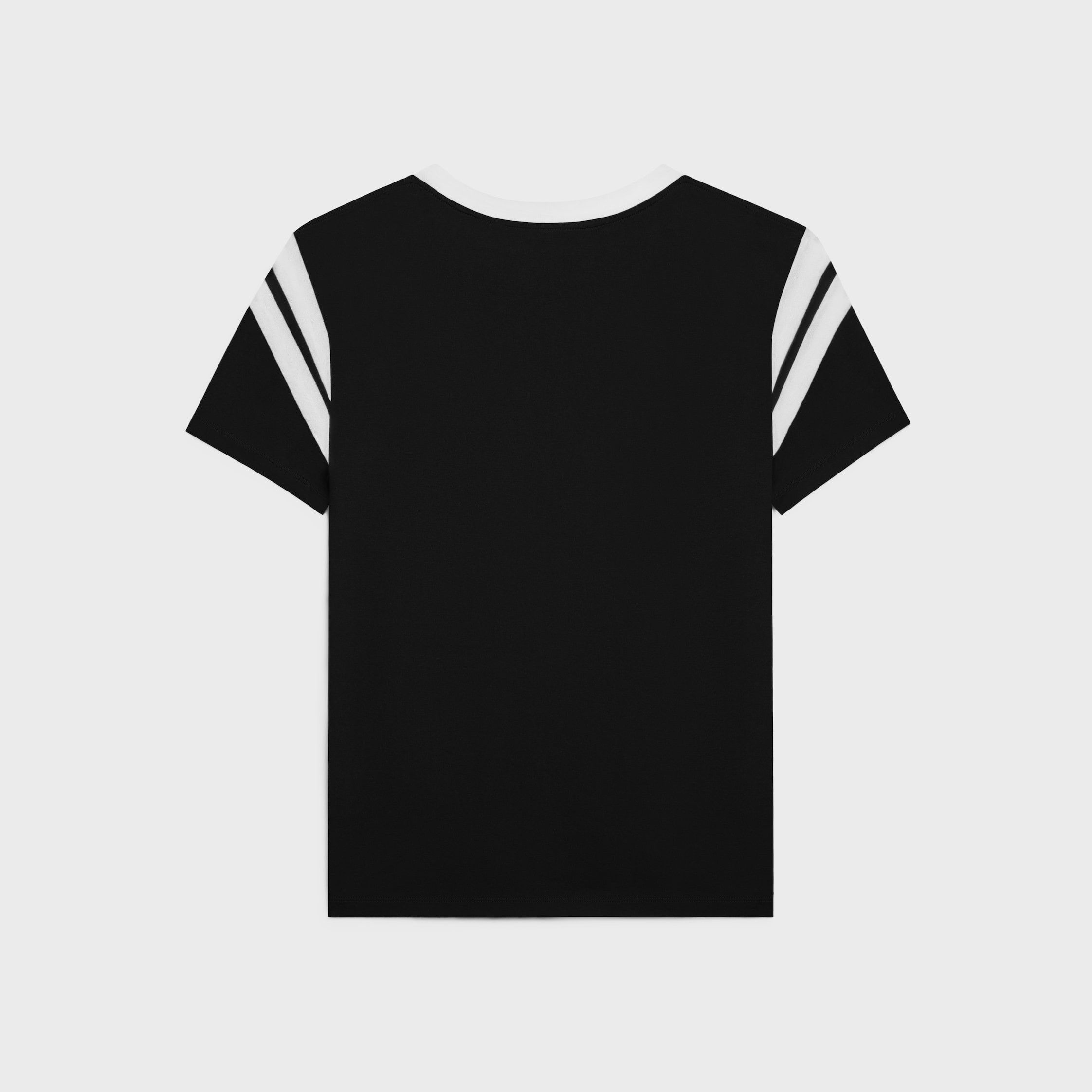 Celine celine loose t-shirt in cotton jersey black/washed white Size US M / EU 48-50 / 2 - 2 Thumbnail