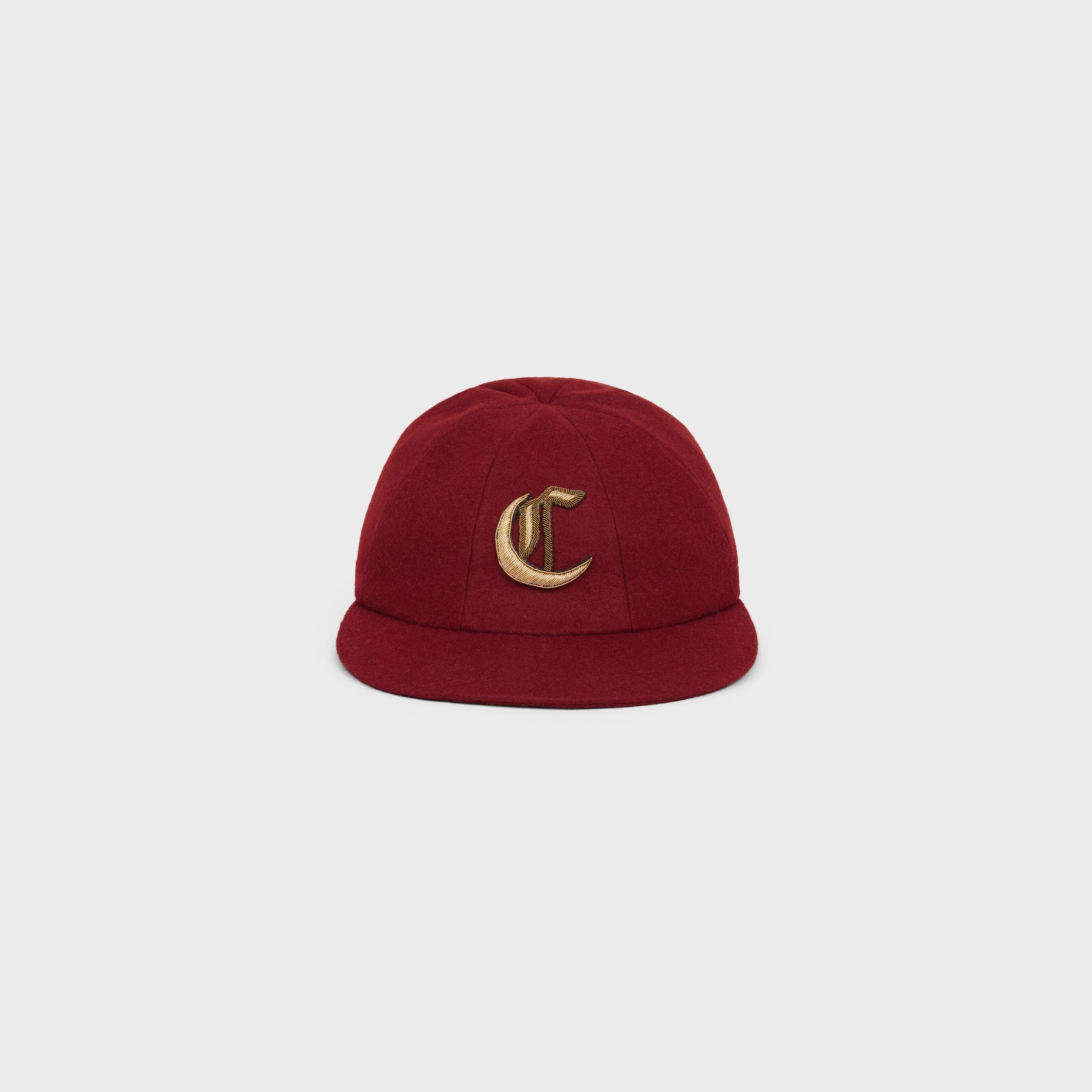 Celine ROWING CAP IN FLANNEL BORDEAUX Size ONE SIZE - 3 Thumbnail