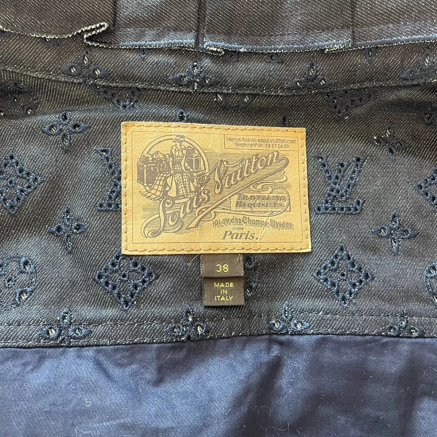 Louis Vuitton LV Denim Puffed Sleeve Hollow-Out Size S / US 4 / IT 40 - 5 Thumbnail