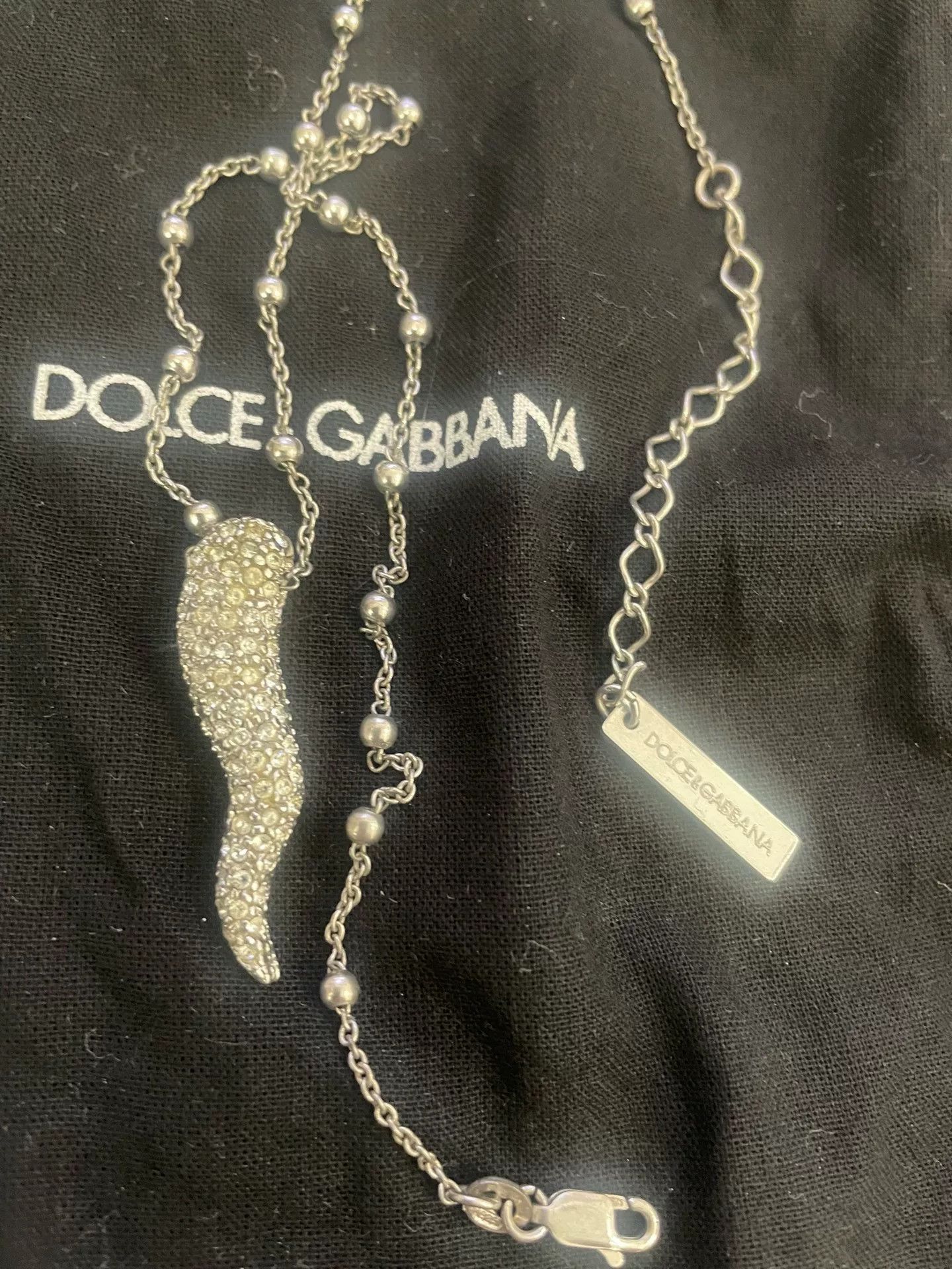 Dolce & Gabbana Dolce&Gabbana 925 Silver Cubic Zirconia Necklace Size ONE SIZE - 3 Thumbnail