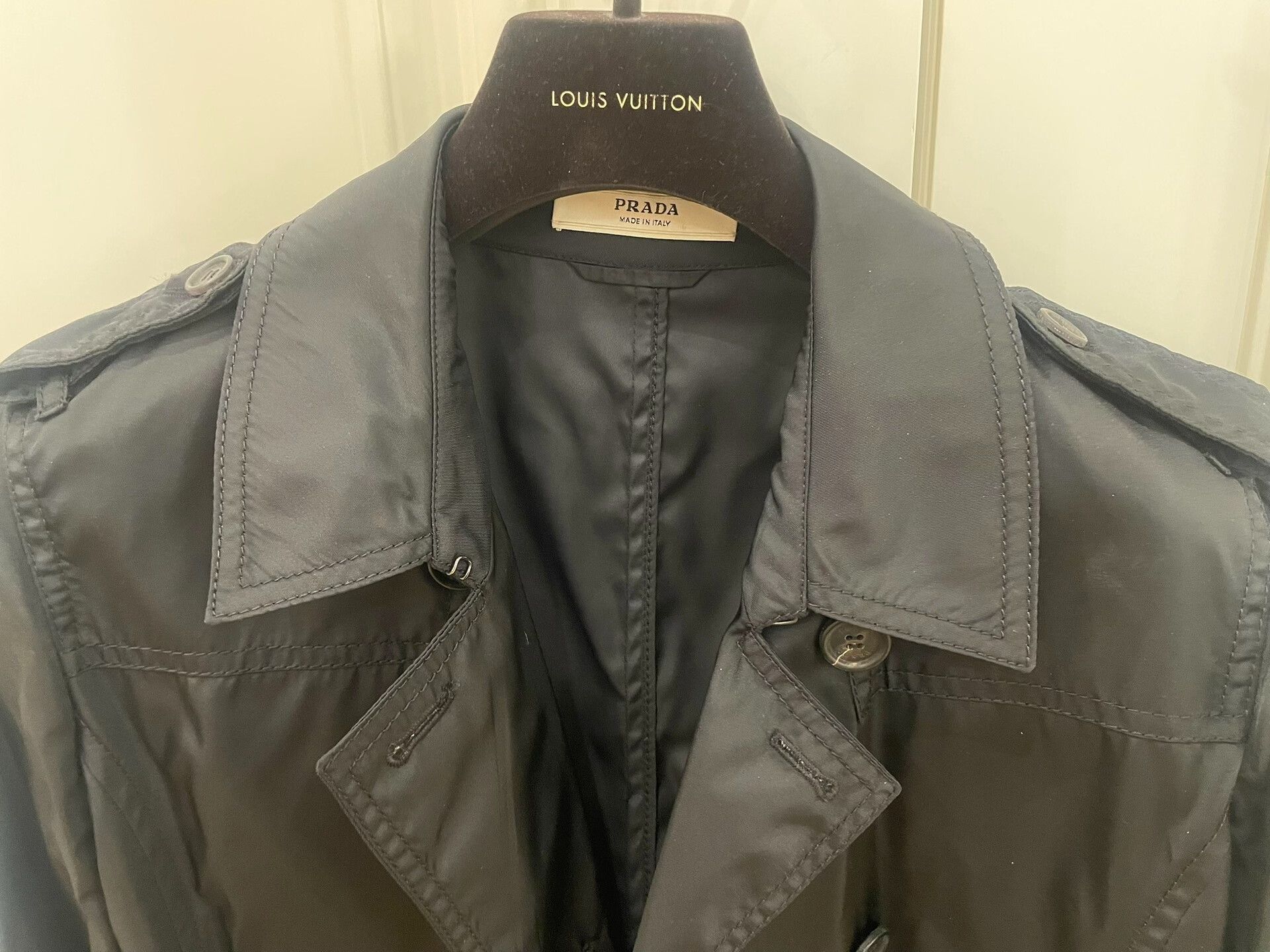 Prada Prada Black Trench Coat Size 42 Size US XS / EU 42 / 0 - 2 Thumbnail
