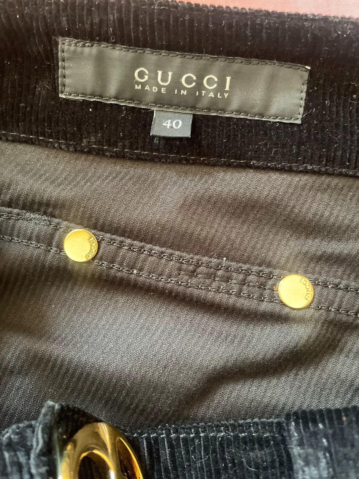 Gucci Gucci Black Corduroy Women's Pants Size 40" / US 18 - 4 Thumbnail
