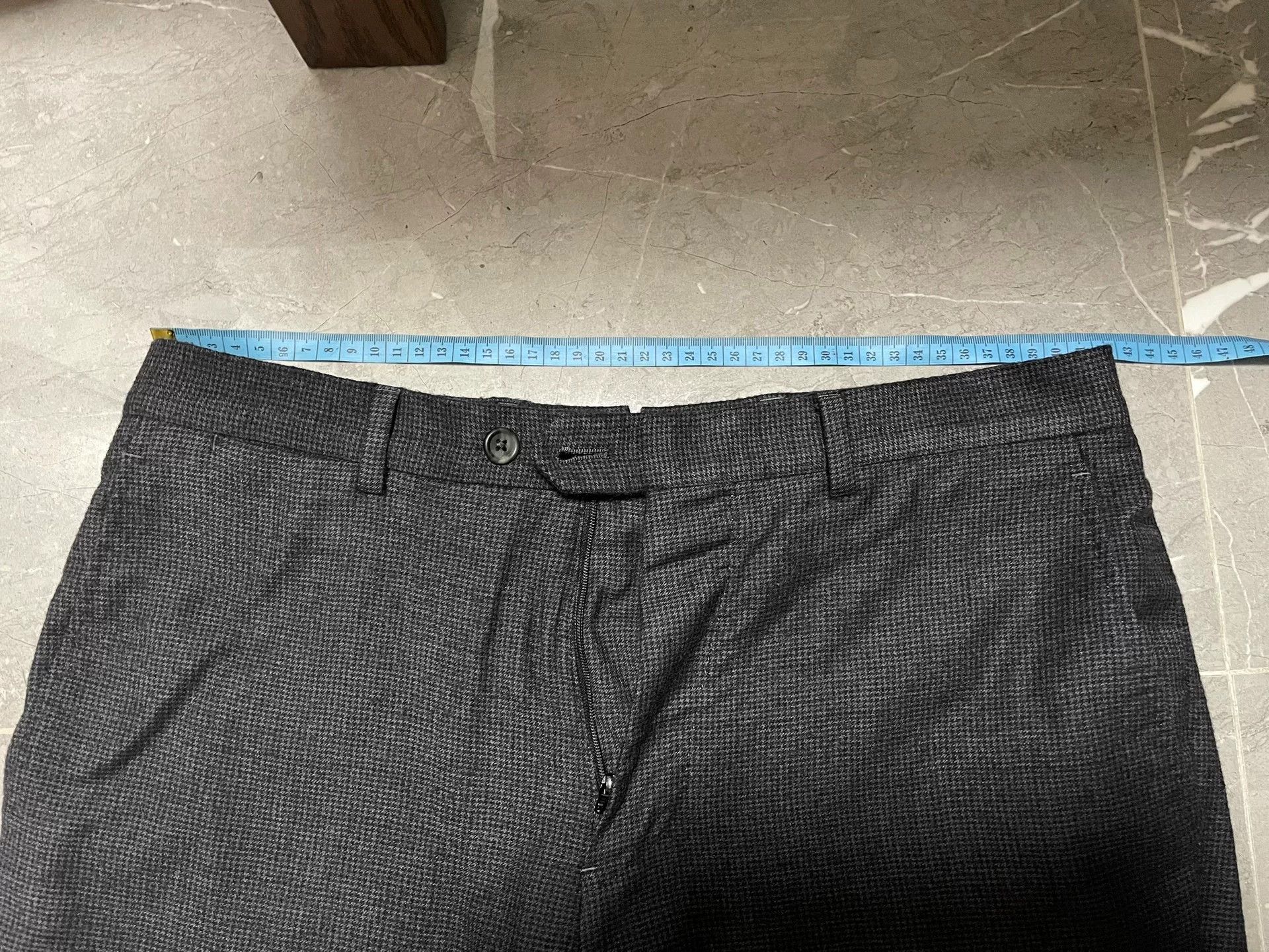 Alfred Dunhill Dunhill Men's Herringbone Wool Trousers Size US 32 / EU 48 - 6 Thumbnail