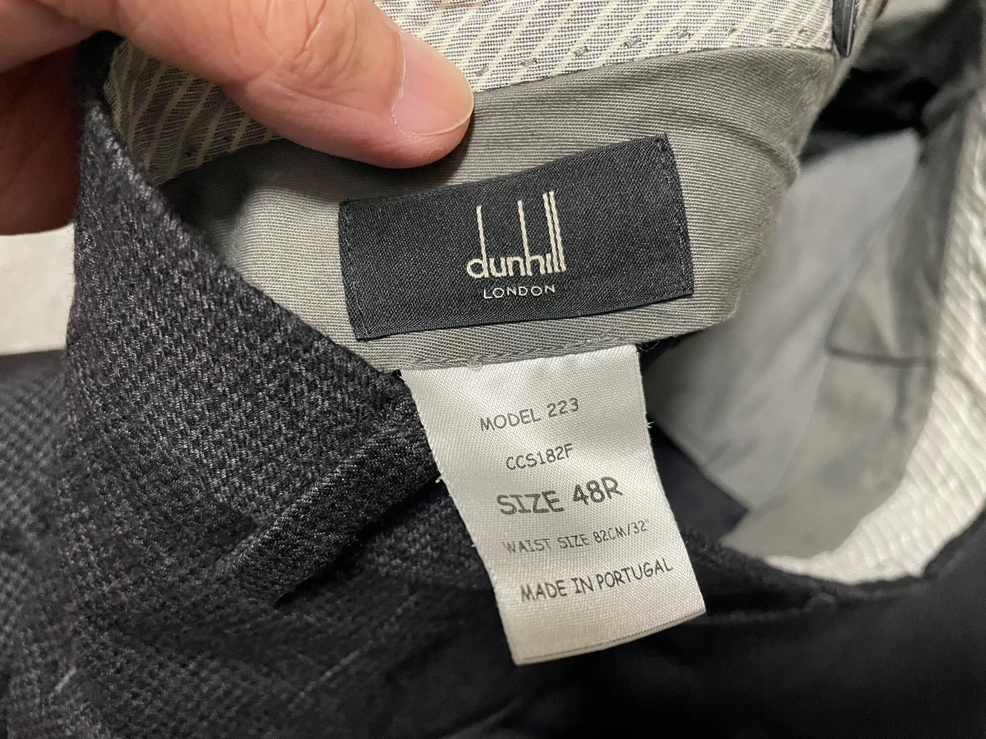 Alfred Dunhill Dunhill Men's Herringbone Wool Trousers Size US 32 / EU 48 - 4 Thumbnail