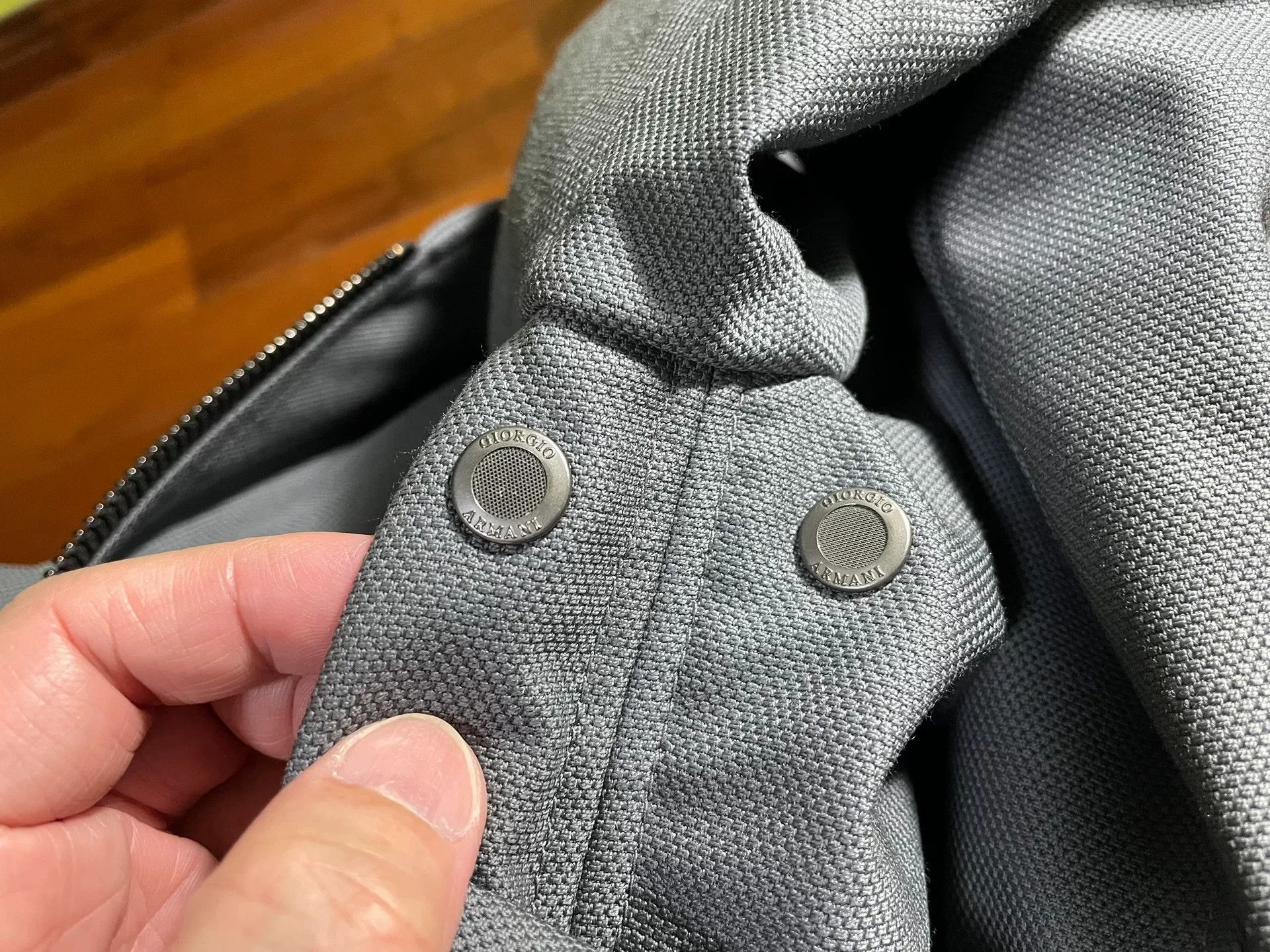 Giorgio Armani Giorgio Armani Men's Gray Coat Size US S / EU 44-46 / 1 - 3 Thumbnail