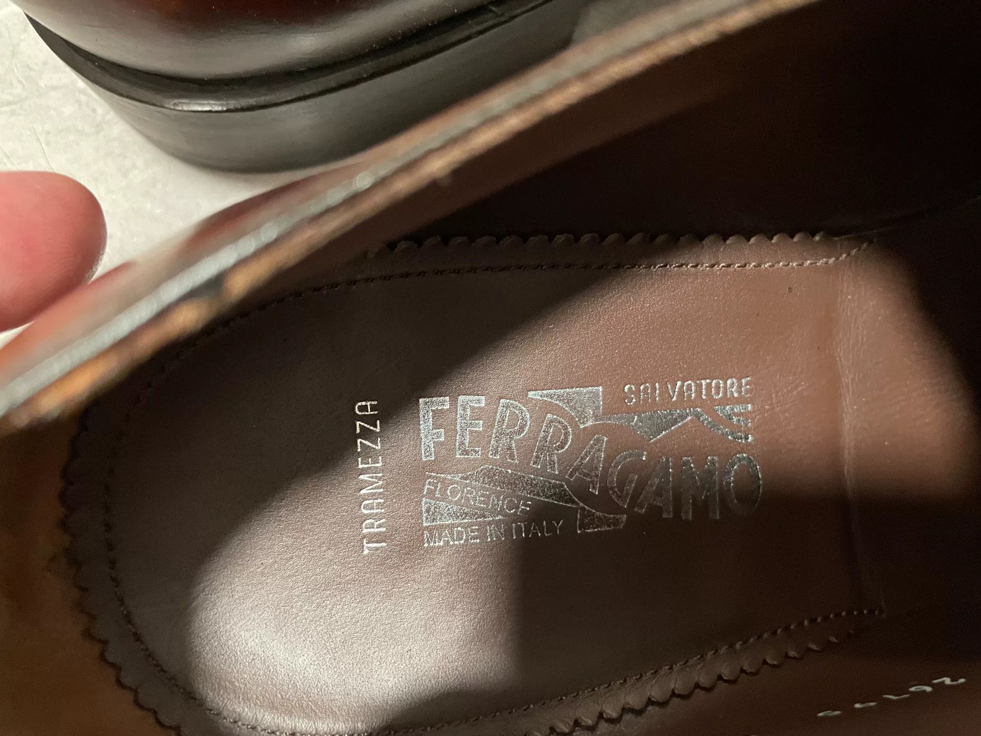 Salvatore Ferragamo Ferragamo Tramezza Men's Leather Shoes Size US 8.5 / EU 41-42 - 6 Thumbnail
