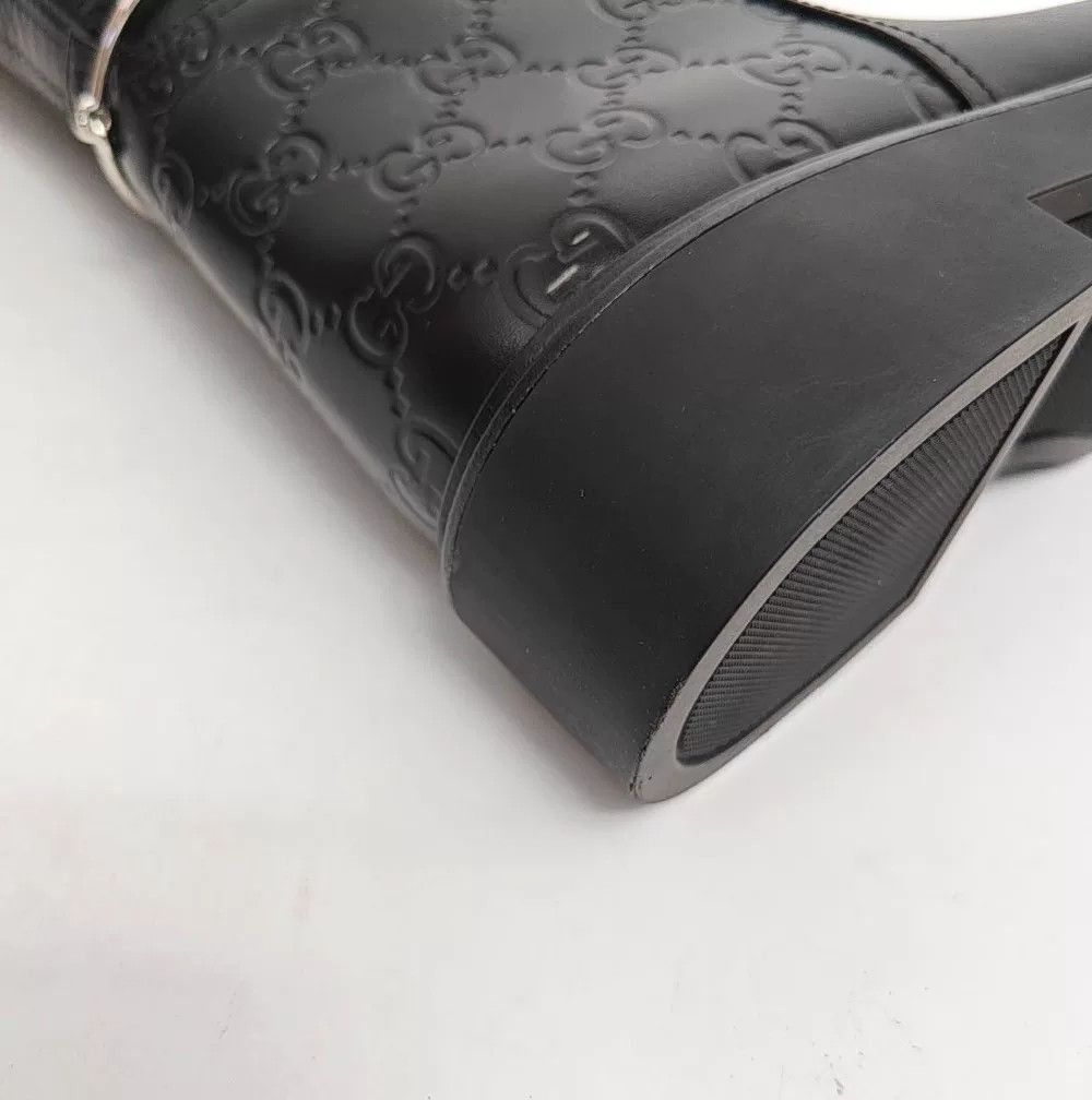 Gucci Gucci Calf Leather GG Monogram Long Boots Size US 5 / IT 35 - 7 Thumbnail
