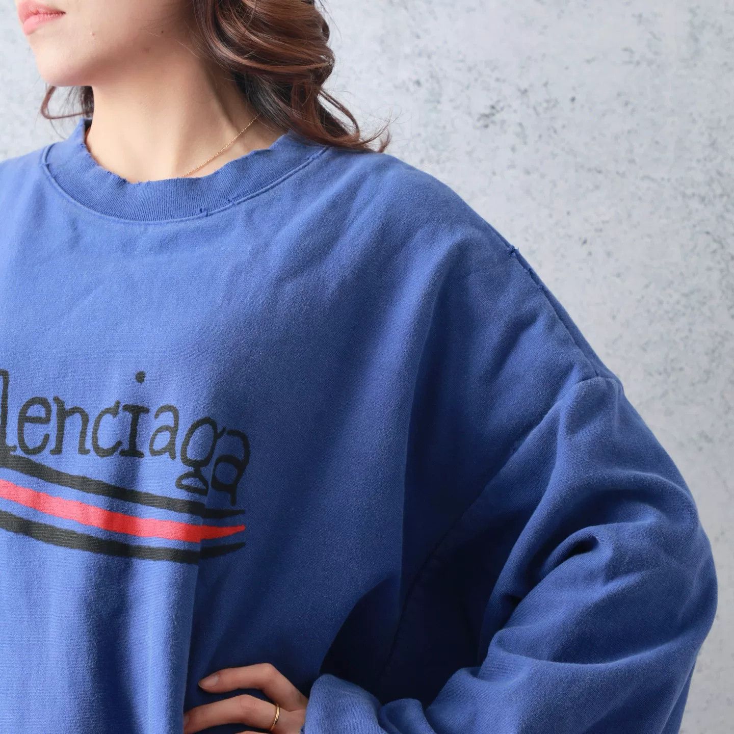 Balenciaga Balenciaga Purple Logo Round Neck Sweatshirt Size L / US 10 / IT 46 - 5 Thumbnail