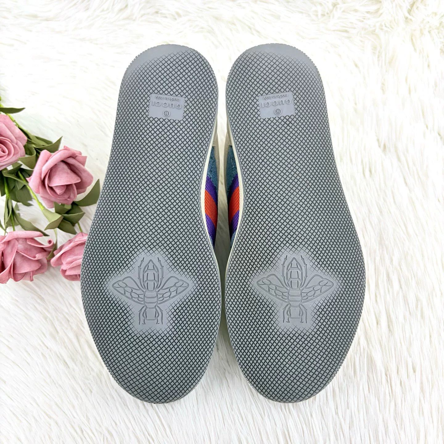 Gucci Gucci White Purple Dirty Shoes Size US 5 / IT 35 - 8 Thumbnail