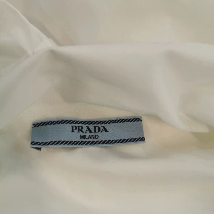 Prada Prada Cotton Solid Lapel Single-Breasted Shirt Size US XS / EU 42 / 0 - 7 Thumbnail