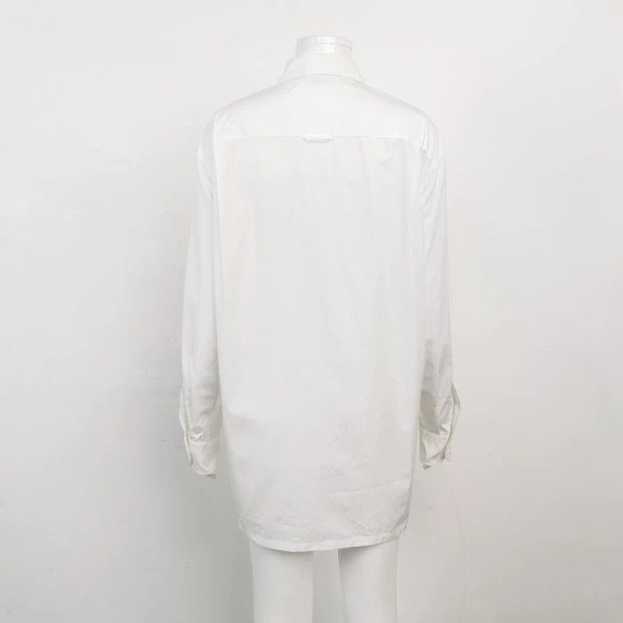 Prada Prada Cotton Solid Lapel Single-Breasted Shirt Size US XS / EU 42 / 0 - 3 Thumbnail