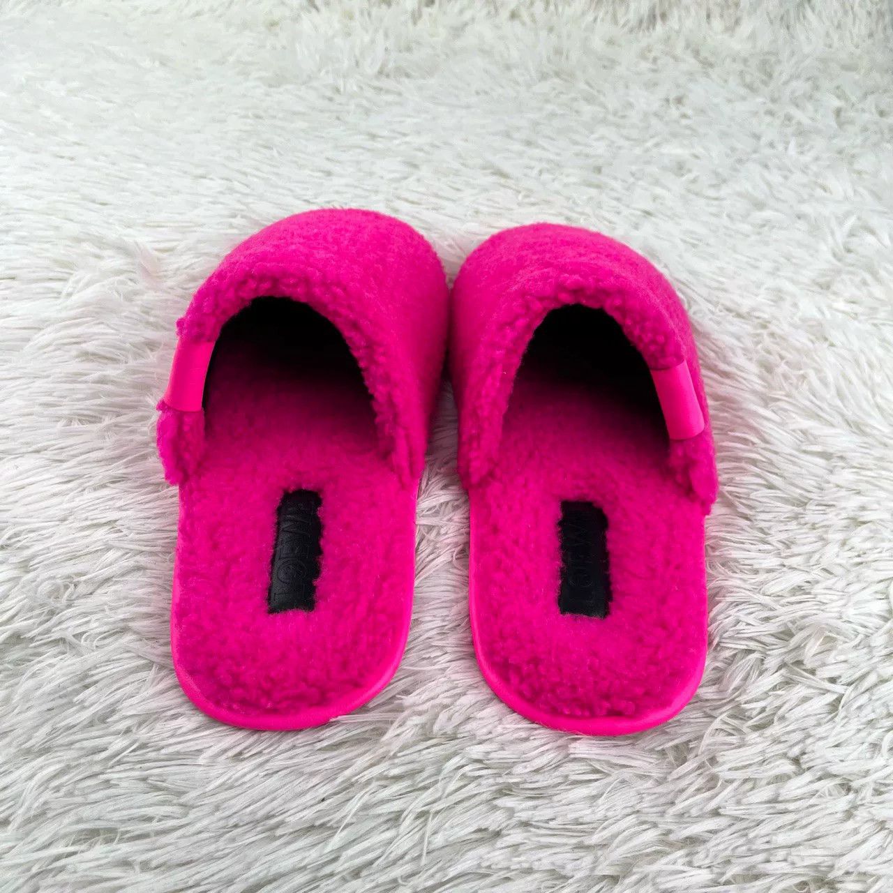 Loewe LOEWE Fleece Flat Slippers Pink Size US 10 / IT 40 - 3 Thumbnail
