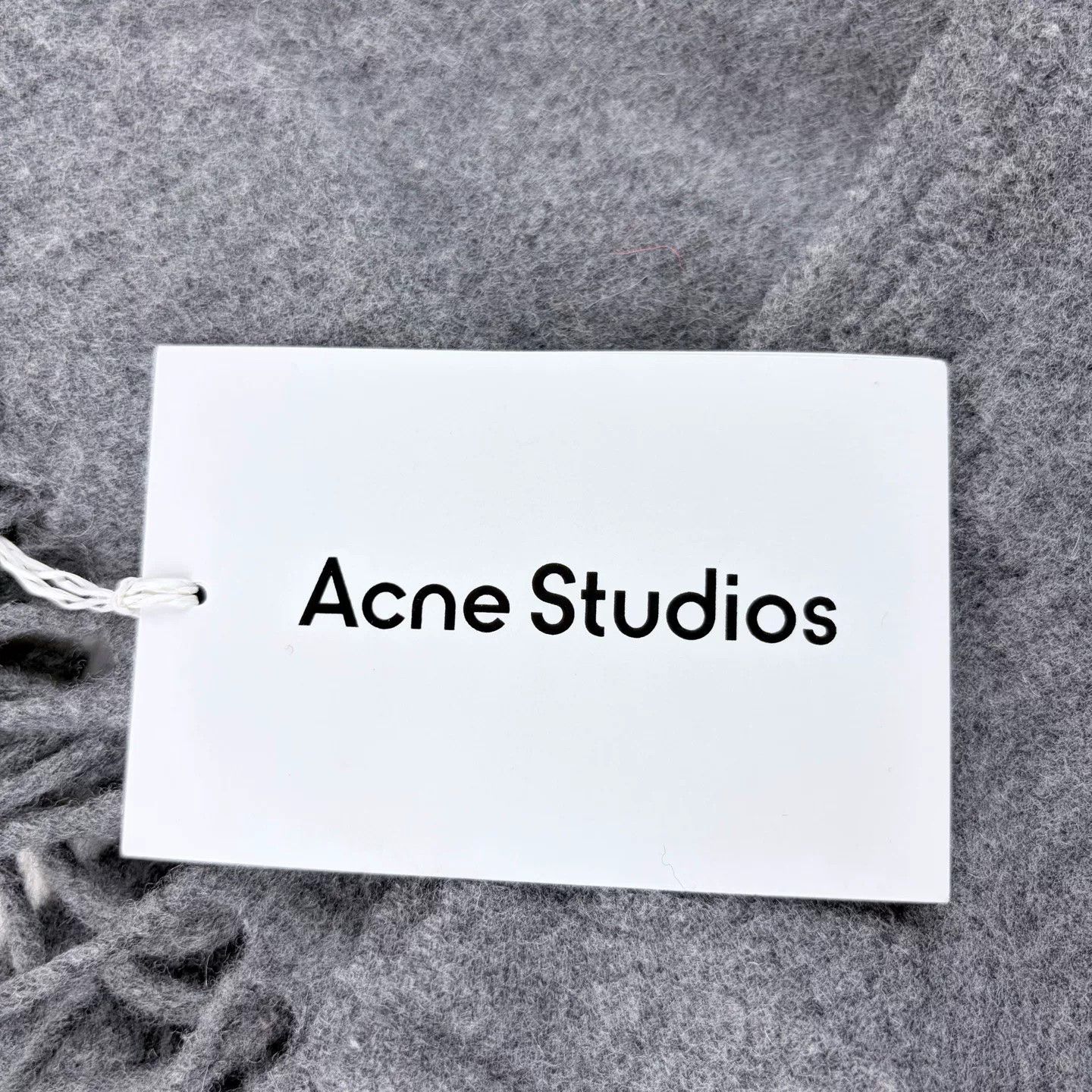 Acne Studios Acne Studios Heather Gray Wool Fringed Scarf Size ONE SIZE - 3 Thumbnail