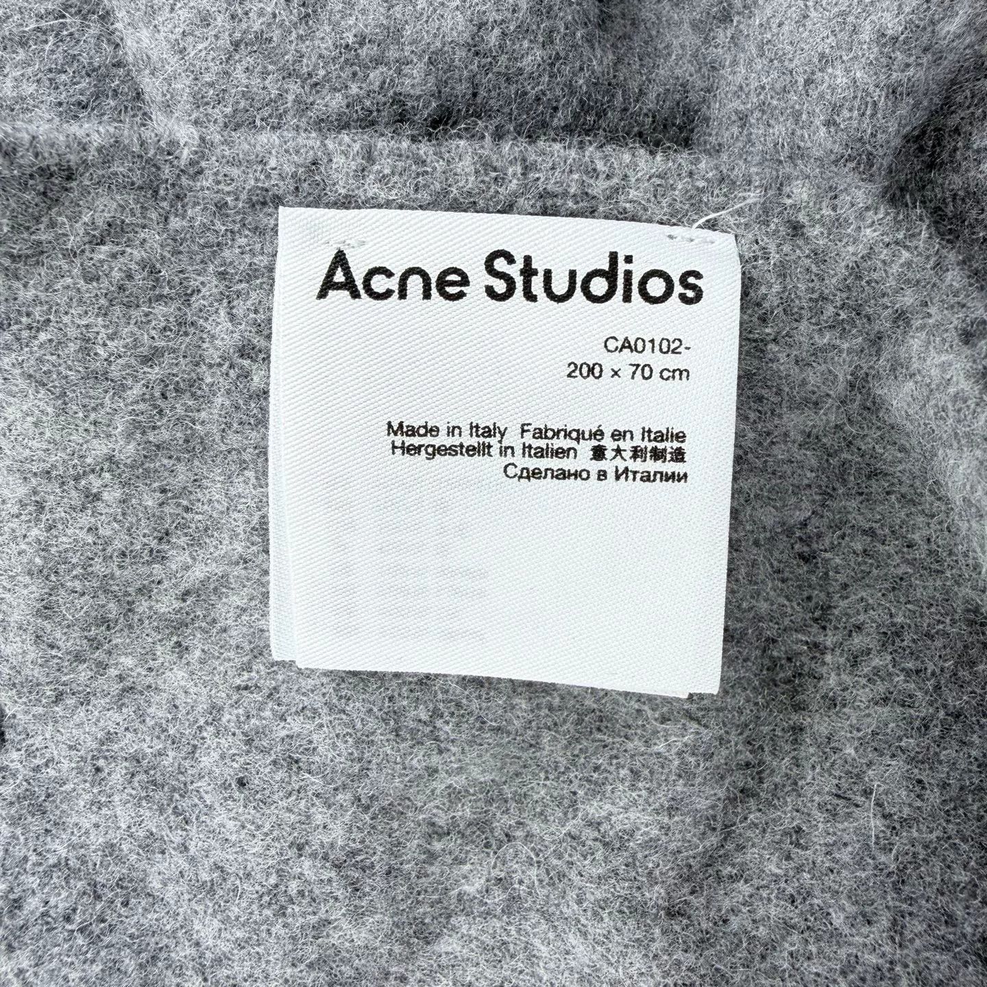 Acne Studios Acne Studios Heather Gray Wool Fringed Scarf Size ONE SIZE - 5 Thumbnail