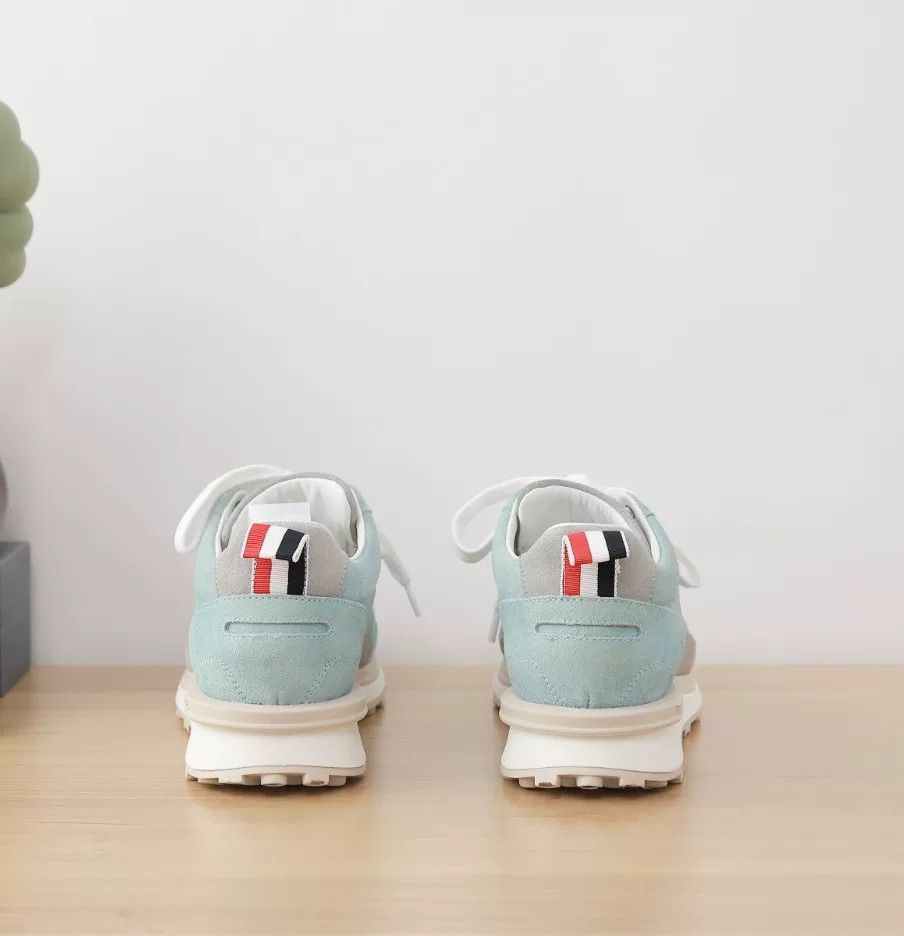 Thom Browne THOM BROWNE Blue Suede Lace-Up Sneakers Size US 5.5 / IT 35.5 - 6 Thumbnail