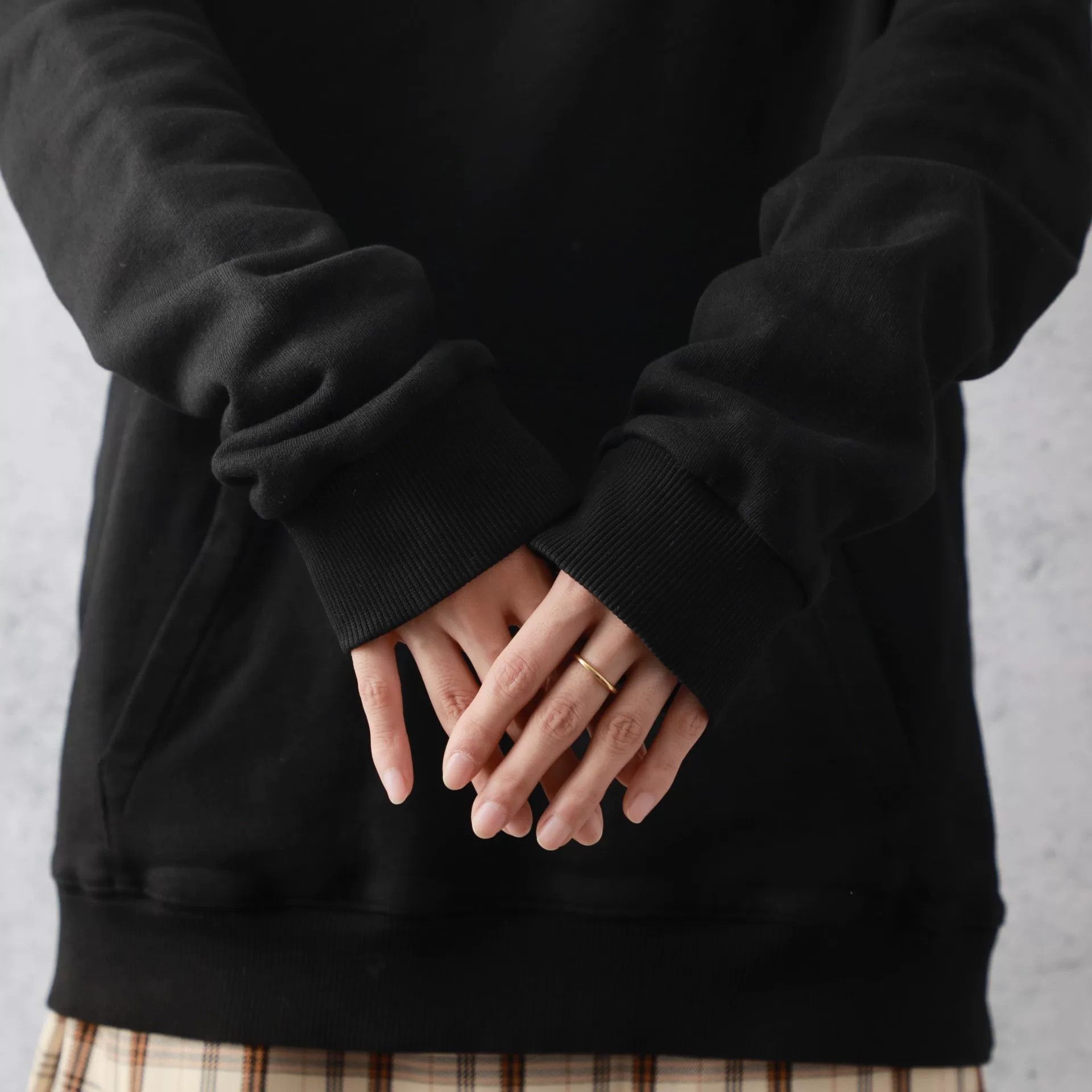 Yves Saint Laurent YSL Black Cotton Chest Logo Hooded Sweatshirt Size L / US 10 / IT 46 - 3 Thumbnail