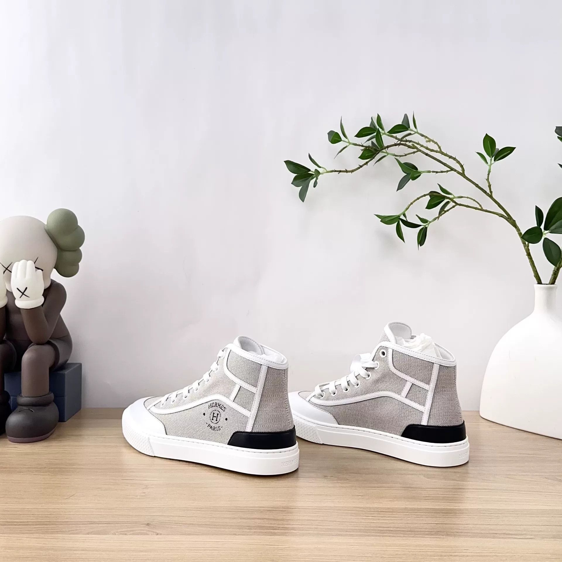 Hermes Hermes Get Up Canvas Leather Low-Top Sneaker Size US 6 / IT 36 - 8 Thumbnail