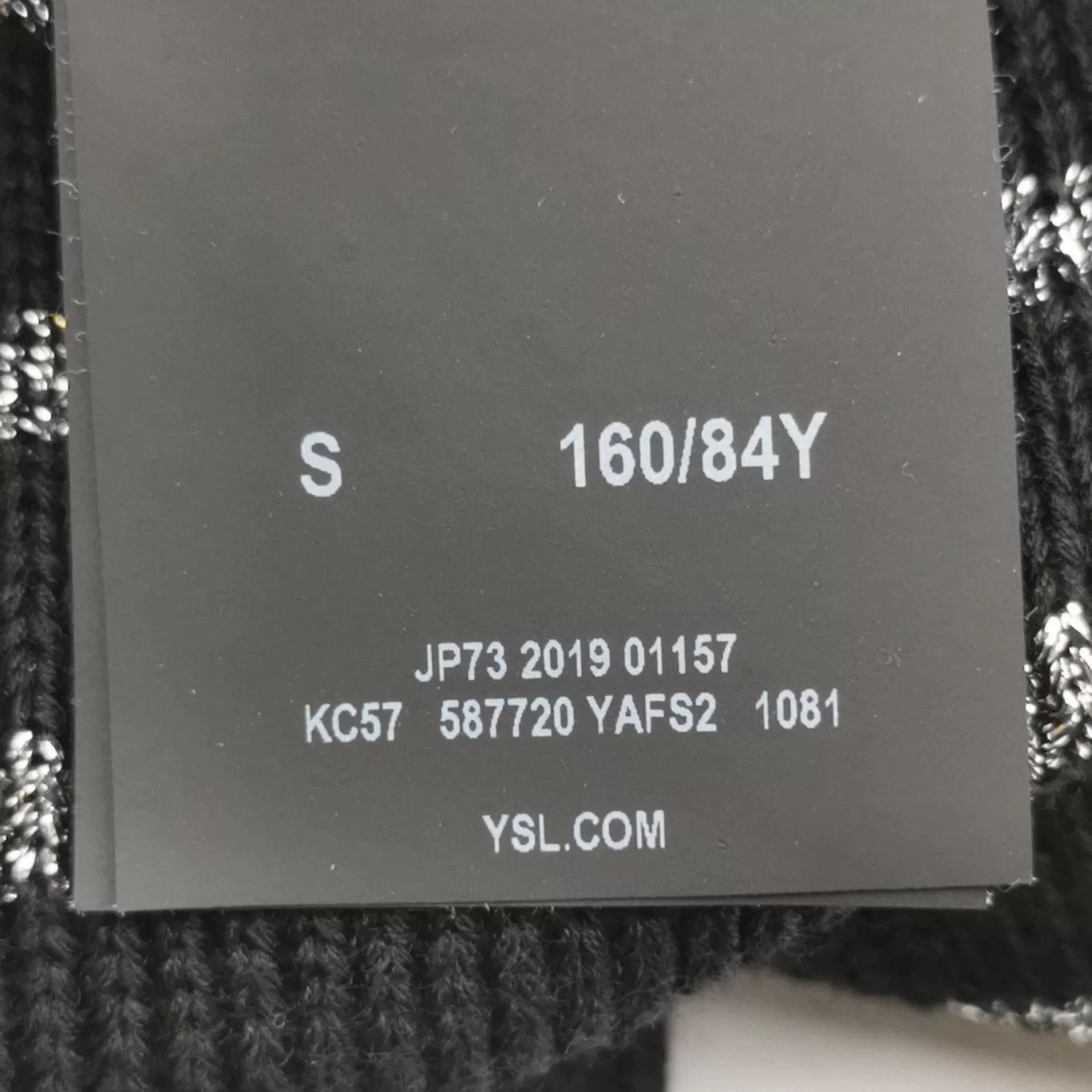 Yves Saint Laurent YSL Wool-Cotton Striped Sweater with Silver Thread Size S / US 4 / IT 40 - 5 Thumbnail