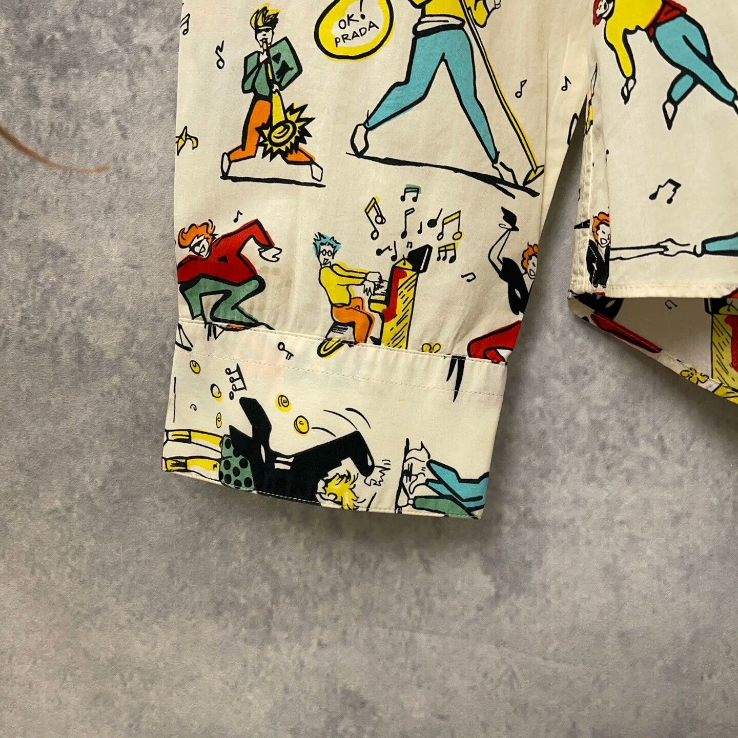 Prada PRADA Cartoon Cotton Shirt Size US XS / EU 42 / 0 - 4 Thumbnail
