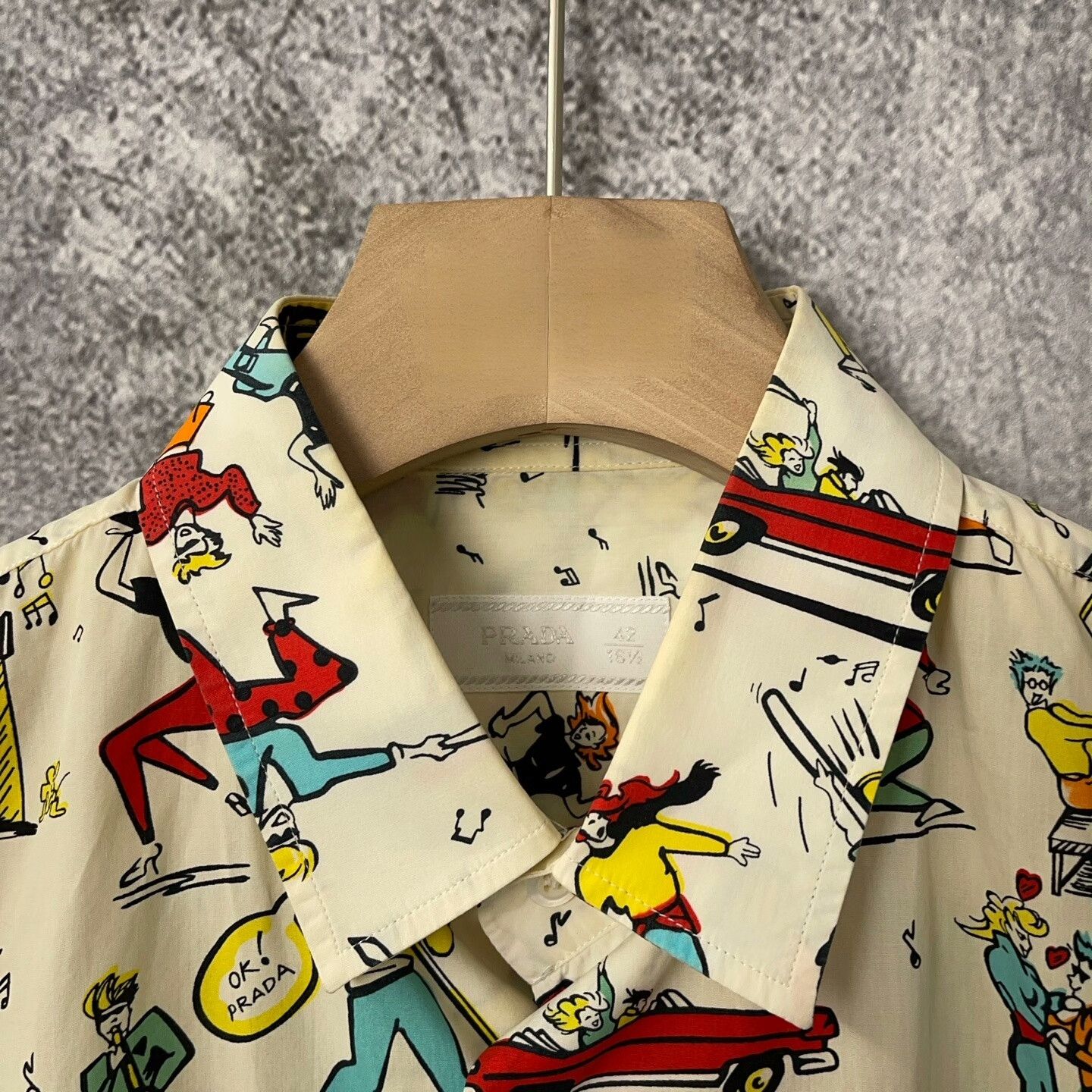 Prada PRADA Cartoon Cotton Shirt Size US XS / EU 42 / 0 - 3 Thumbnail