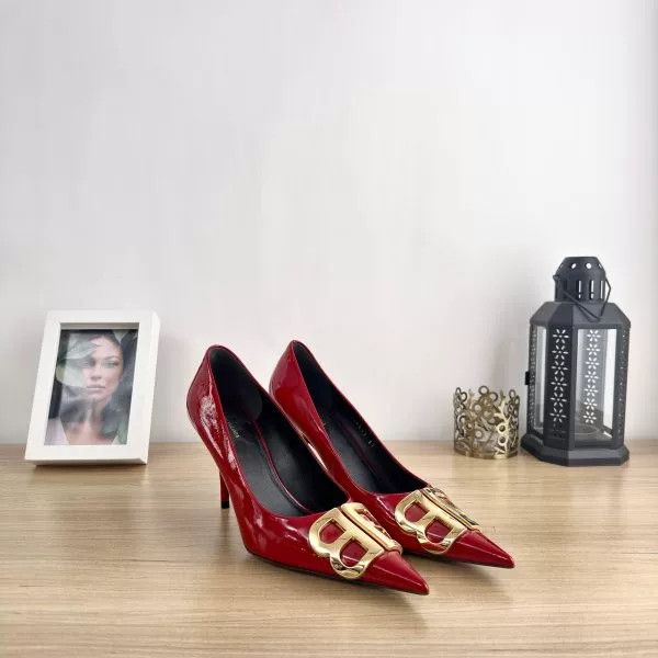 Balenciaga Balenciaga Red Patent Leather Heels Size US 6 / IT 36 - 2 Thumbnail