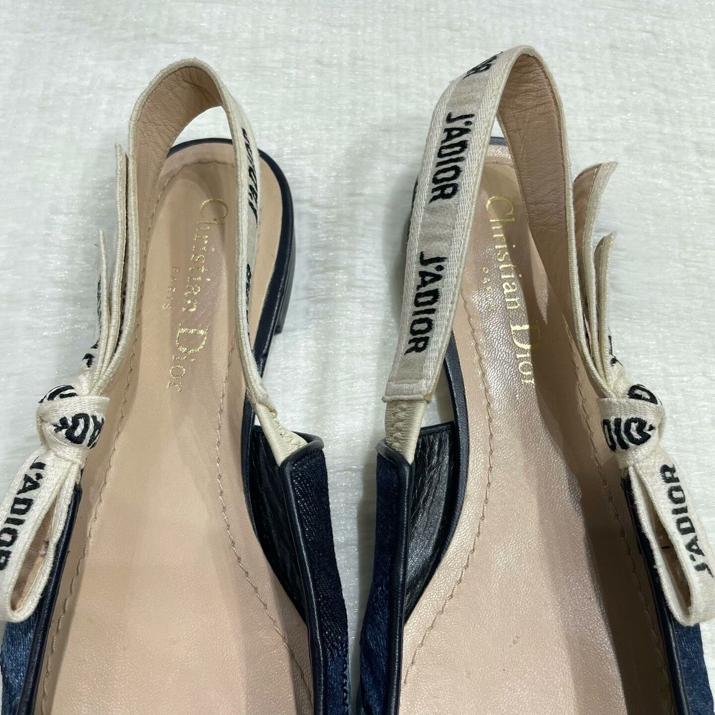 Dior Dior J'Adior Denim Blue Ballet Flats Size US 6 / IT 36 - 6 Thumbnail