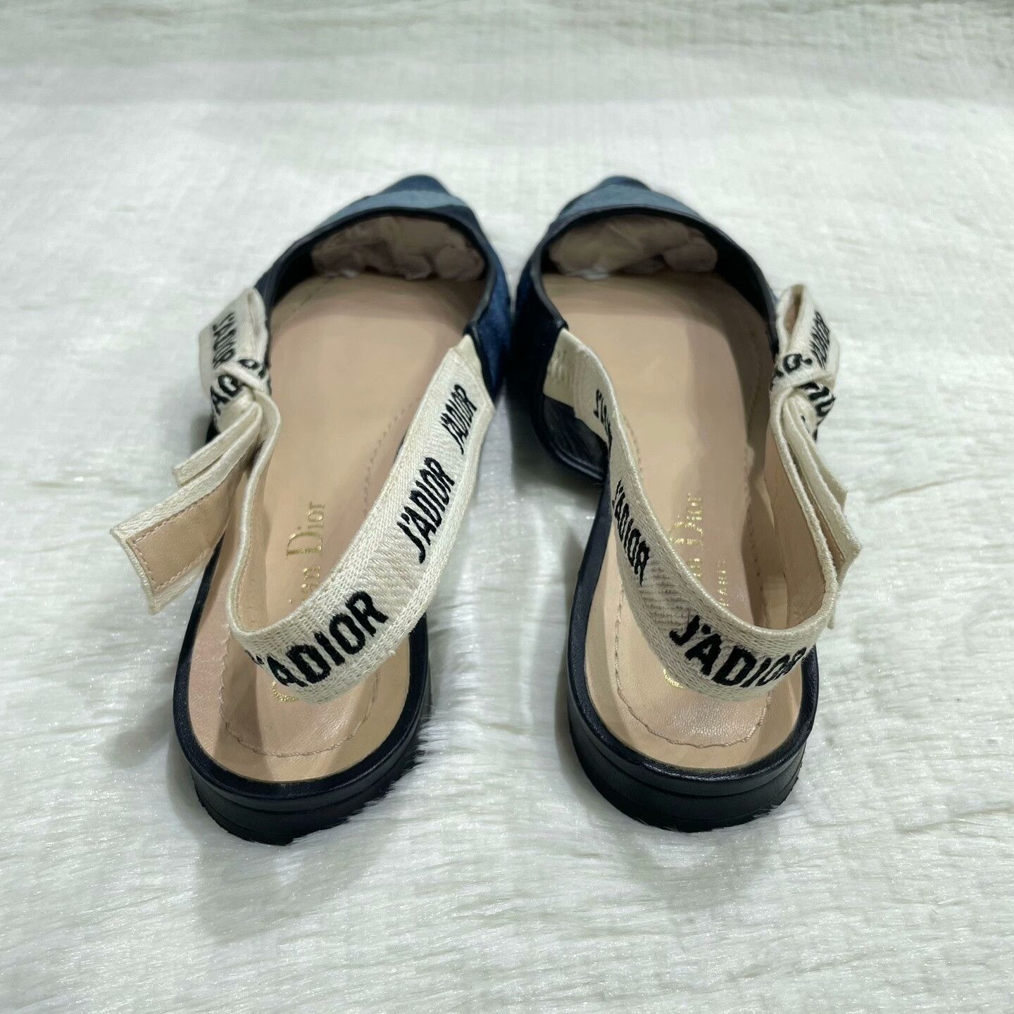 Dior Dior J'Adior Denim Blue Ballet Flats Size US 6 / IT 36 - 5 Thumbnail