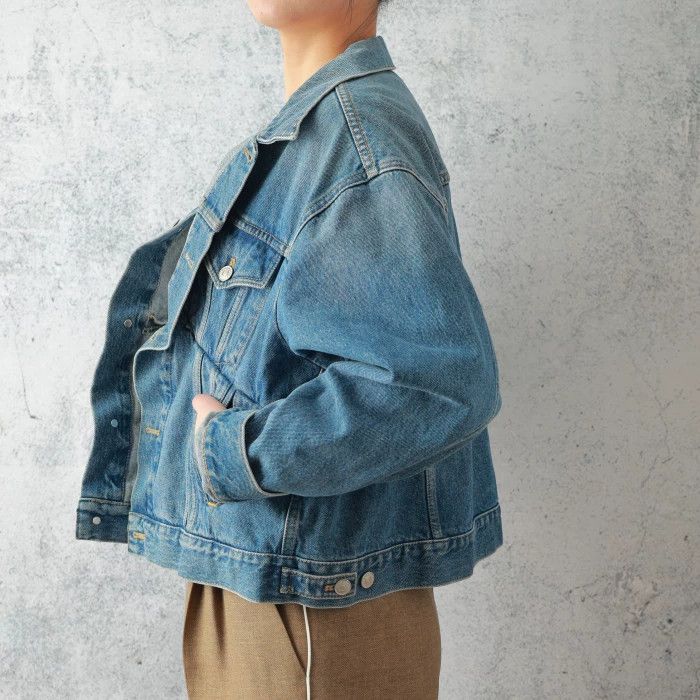 Balenciaga Balenciaga Blue Pleated Long-Sleeve Denim Jacket Size XS / US 0-2 / IT 36-38 - 3 Thumbnail