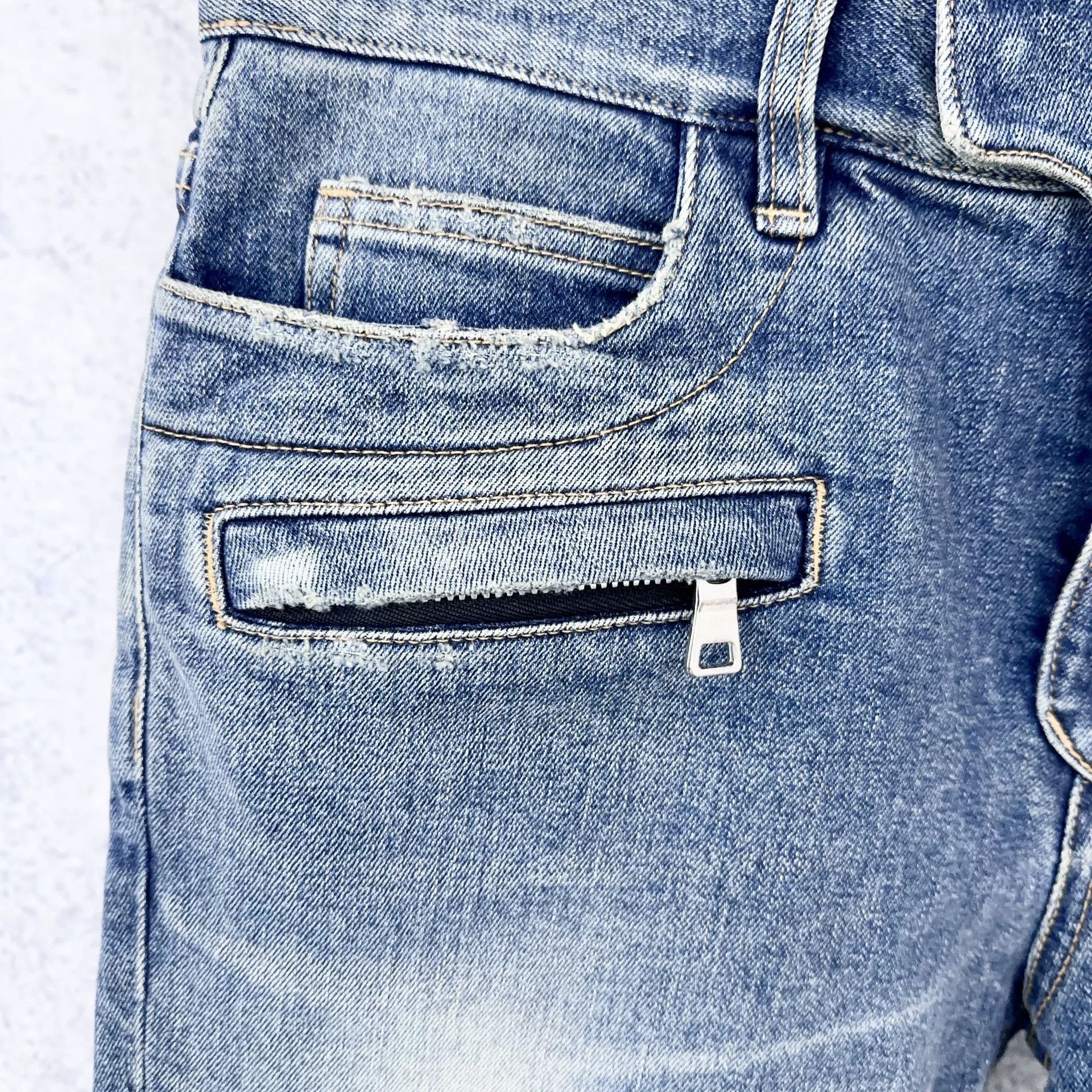 Balmain BALMAIN Blue Zip Jeans Size 28 Size US 28 / EU 44 - 4 Thumbnail