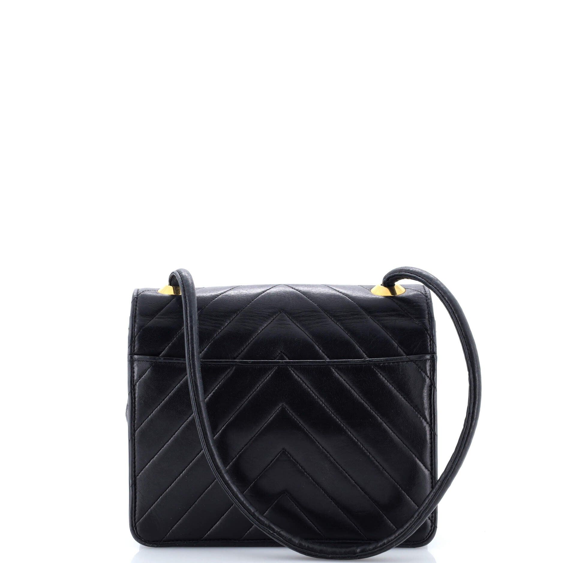 Chanel Vintage Push Lock Flap Bag Size ONE SIZE - 4 Thumbnail