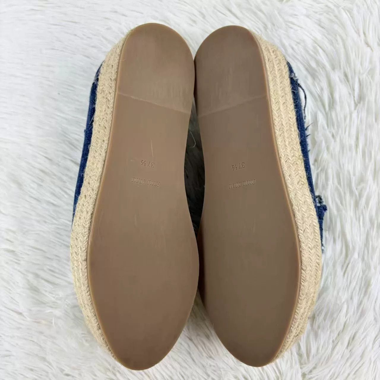 Miu Miu MiuMiu Denim Platform Espadrilles Size US 6.5 / IT 36.5 - 8 Thumbnail