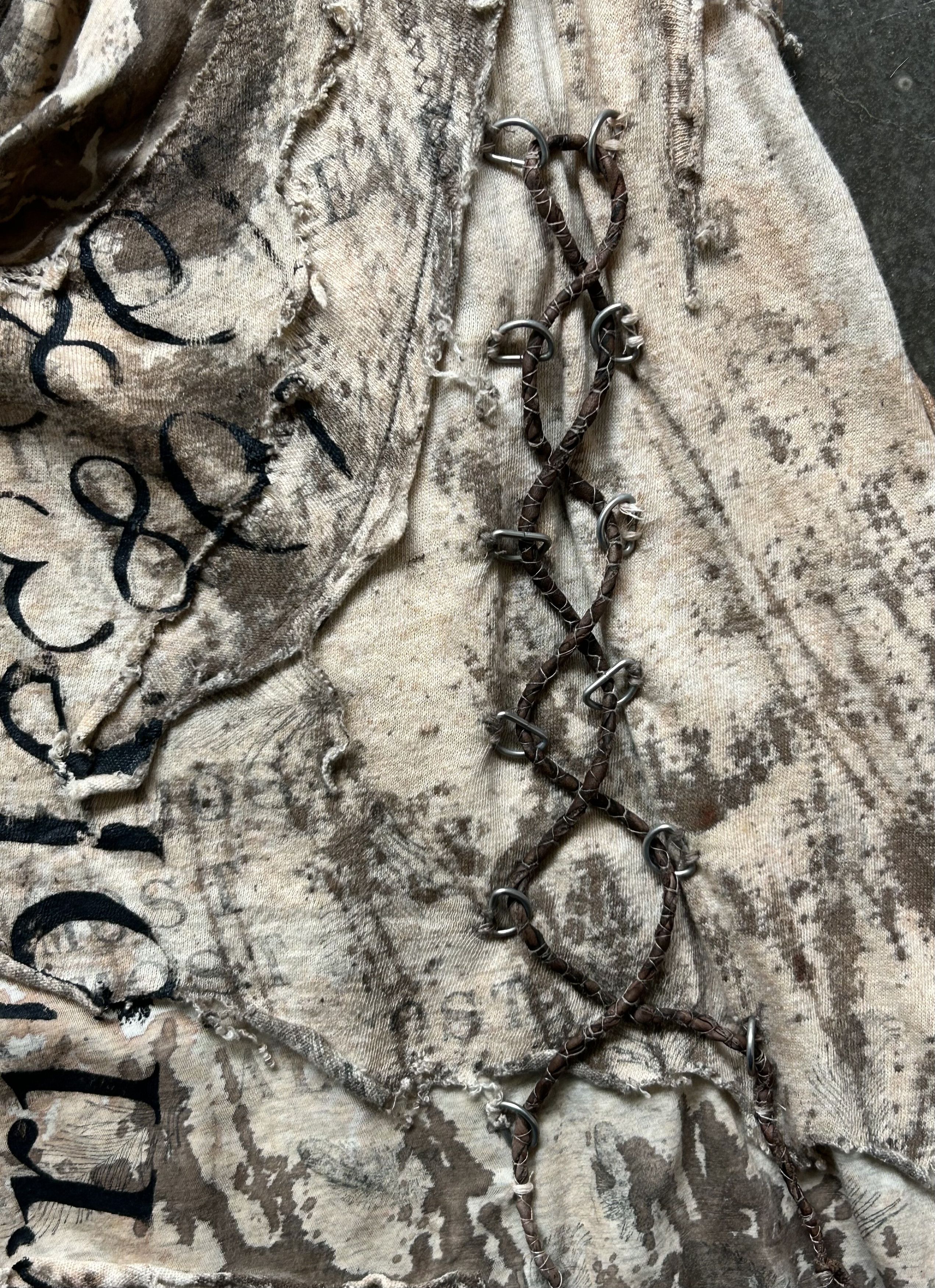 NN07 Destroyed Drawstring Print Vest Size US XS / EU 42 / 0 - 4 Thumbnail