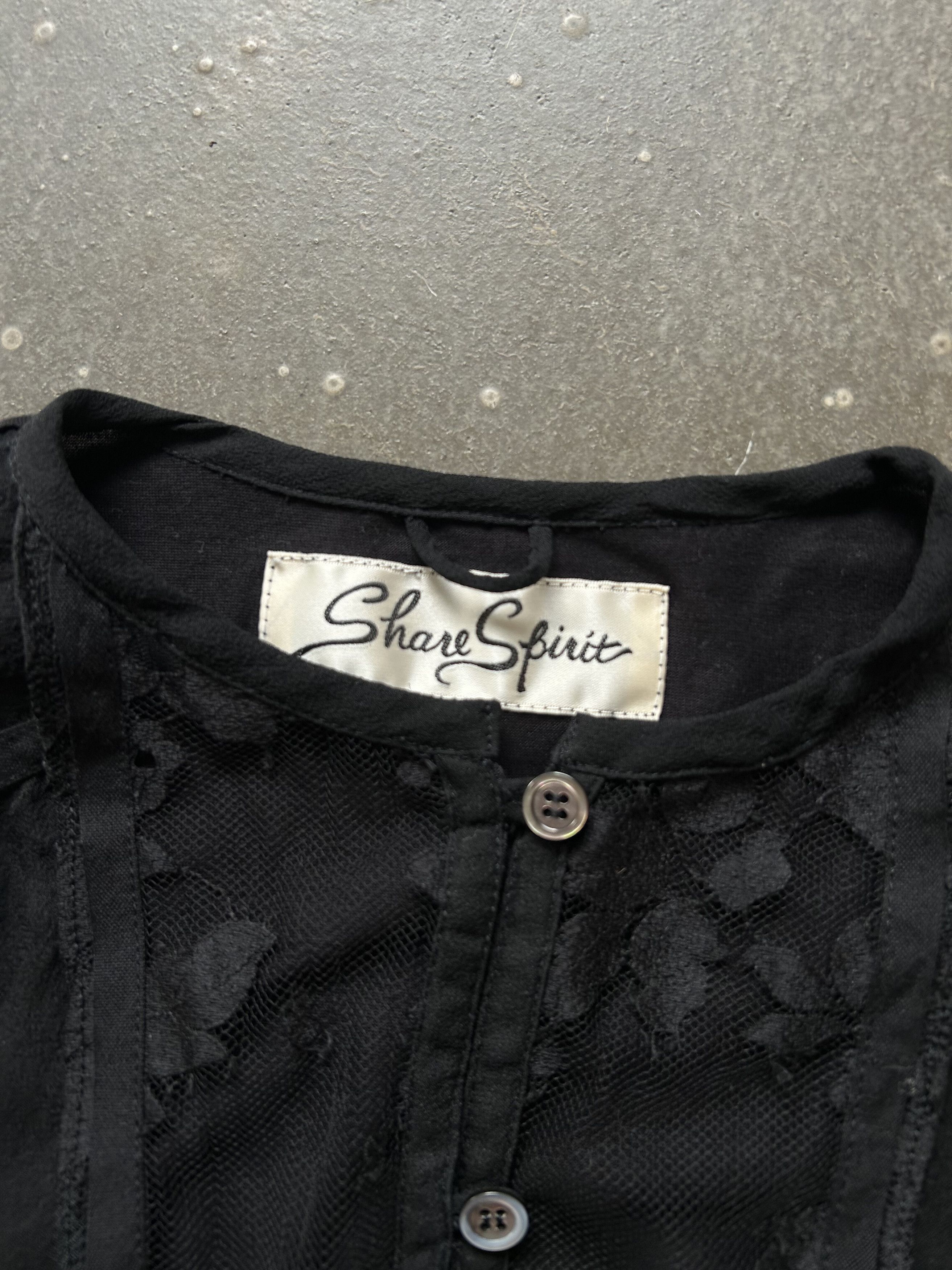 Share Spirit Homme Black Sheer Mesh Top by Share Spirit Size M / US 6-8 / IT 42-44 - 7 Thumbnail