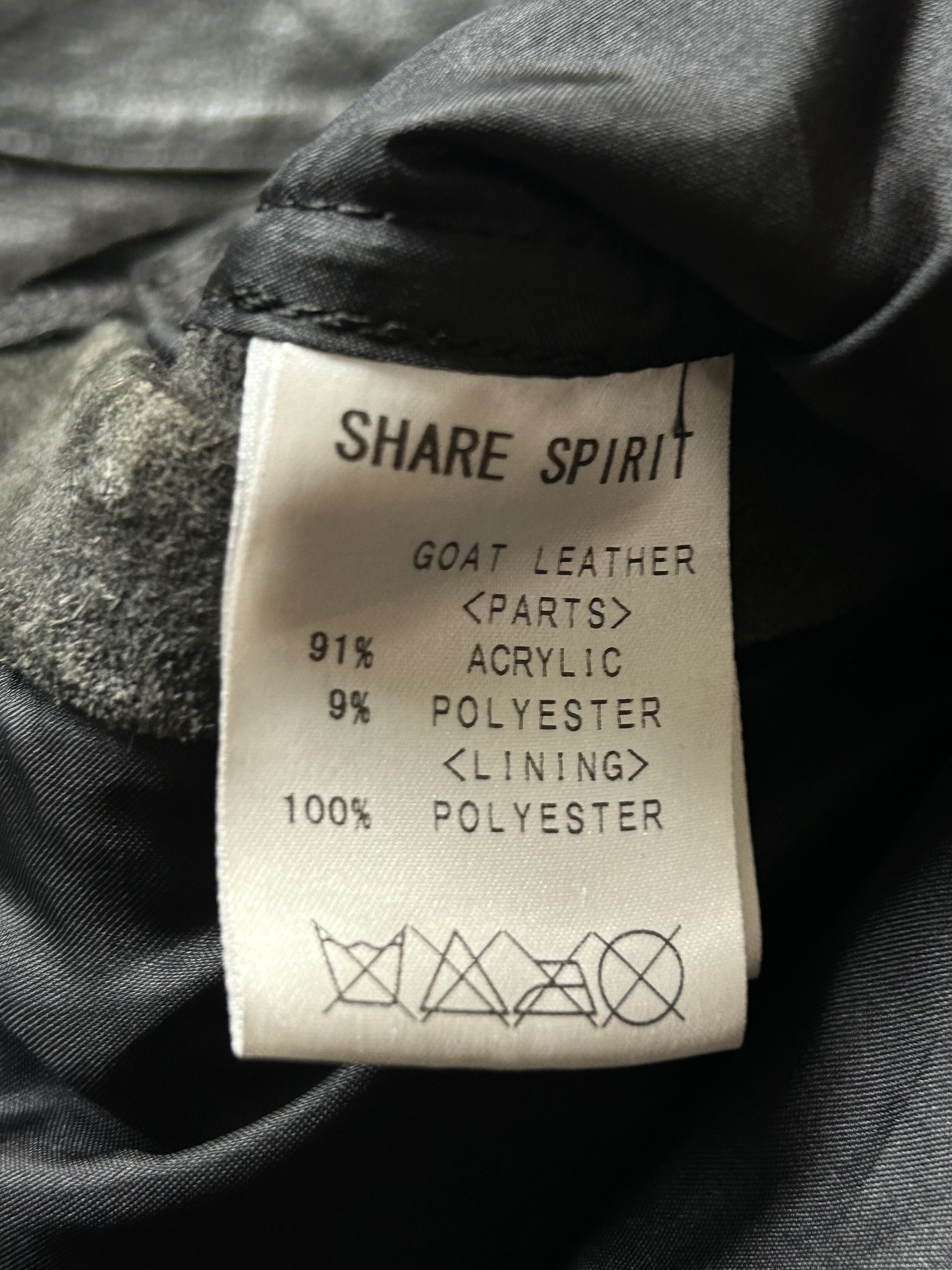Share Spirit Homme Black Goat Leather Biker Jacket Size US S / EU 44-46 / 1 - 9 Thumbnail