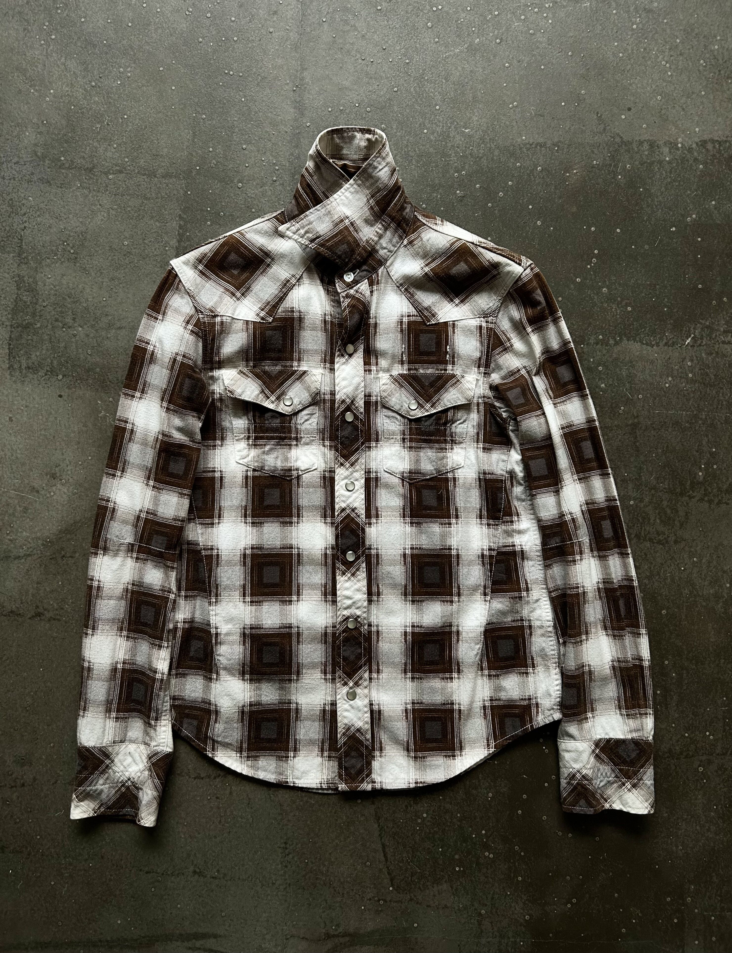 Number (N)ine Checkered Pattern Flannel Shirt Size US M / EU 48-50 / 2 - 2 Thumbnail