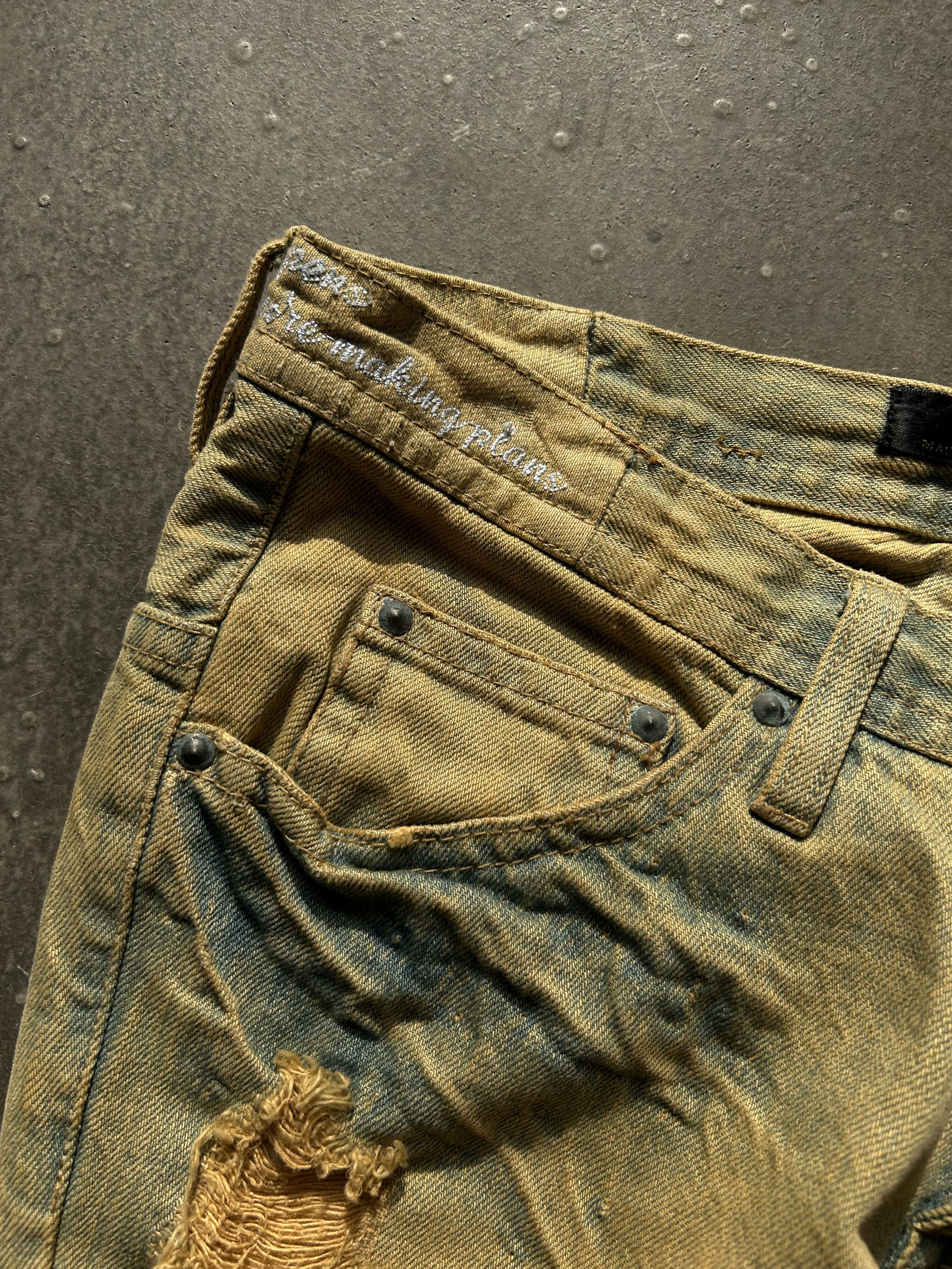 FDMTL Distressed Wash Denim Pants in Beige Size US 30 / EU 46 - 5 Thumbnail