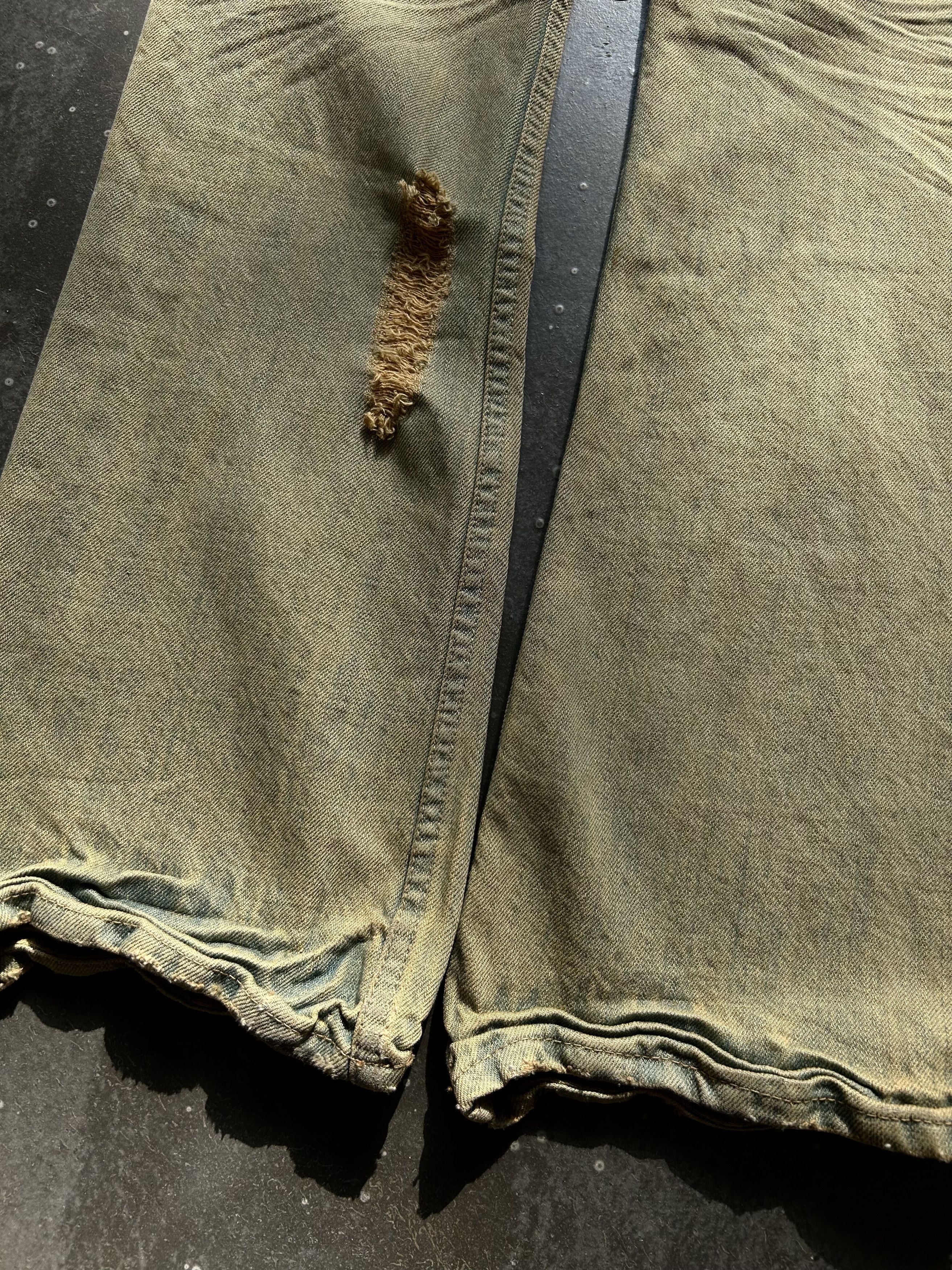 FDMTL Distressed Wash Denim Pants in Beige Size US 30 / EU 46 - 7 Thumbnail