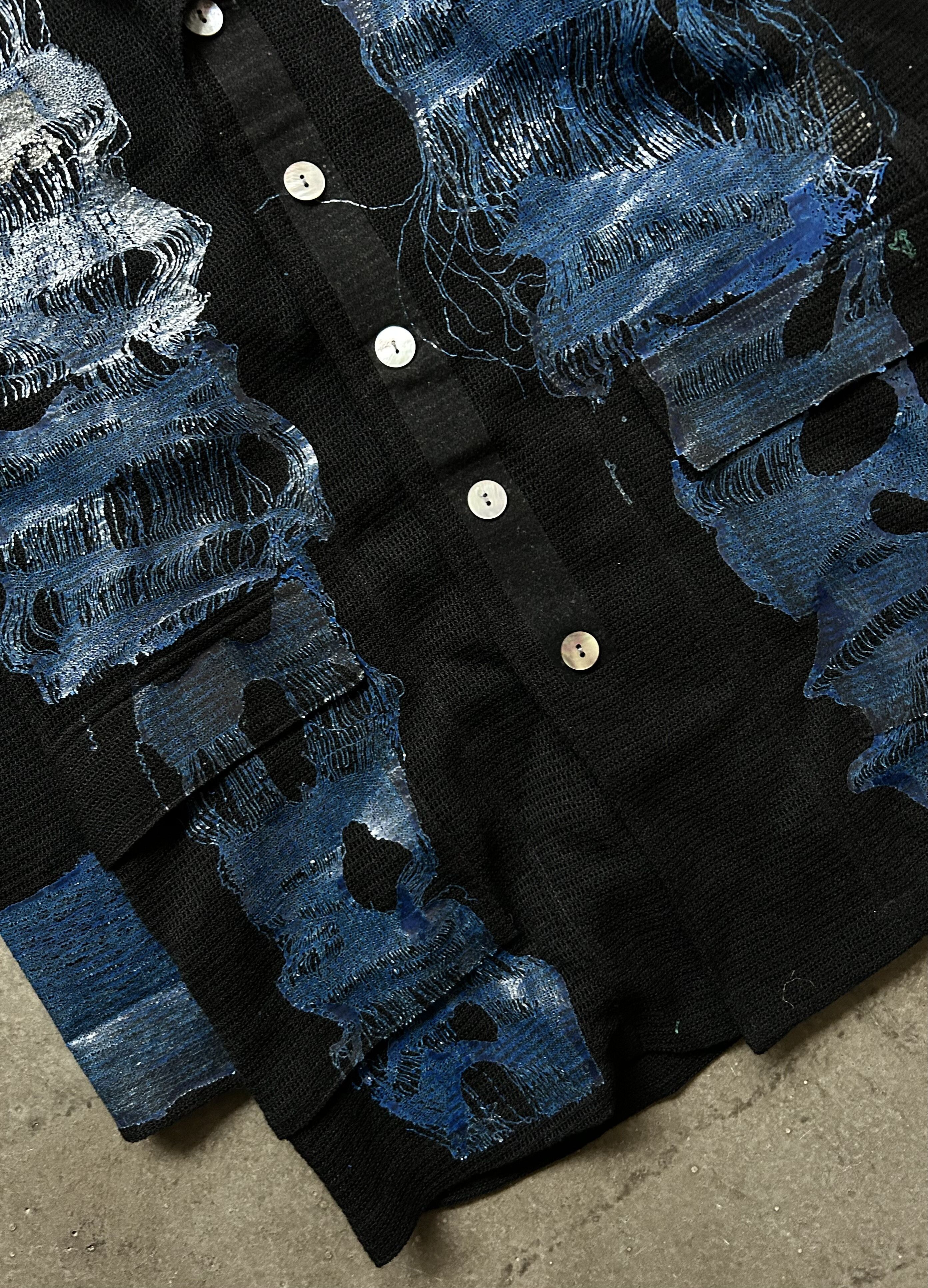 YOKO SAKAMOTO KOHSHIN SATOH Mesh Coated Cardigan Size US M / EU 48-50 / 2 - 7 Thumbnail