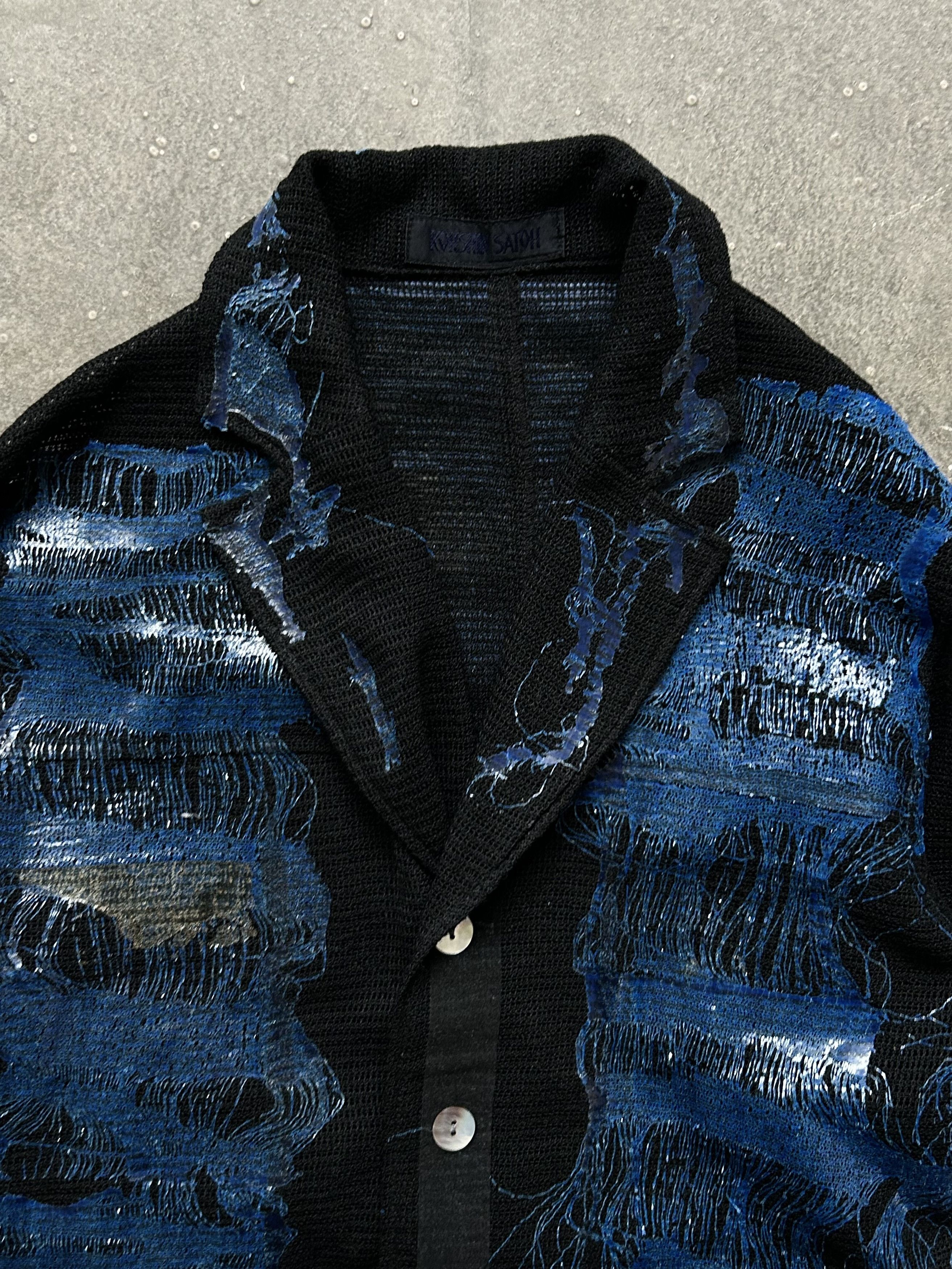 YOKO SAKAMOTO KOHSHIN SATOH Mesh Coated Cardigan Size US M / EU 48-50 / 2 - 5 Thumbnail