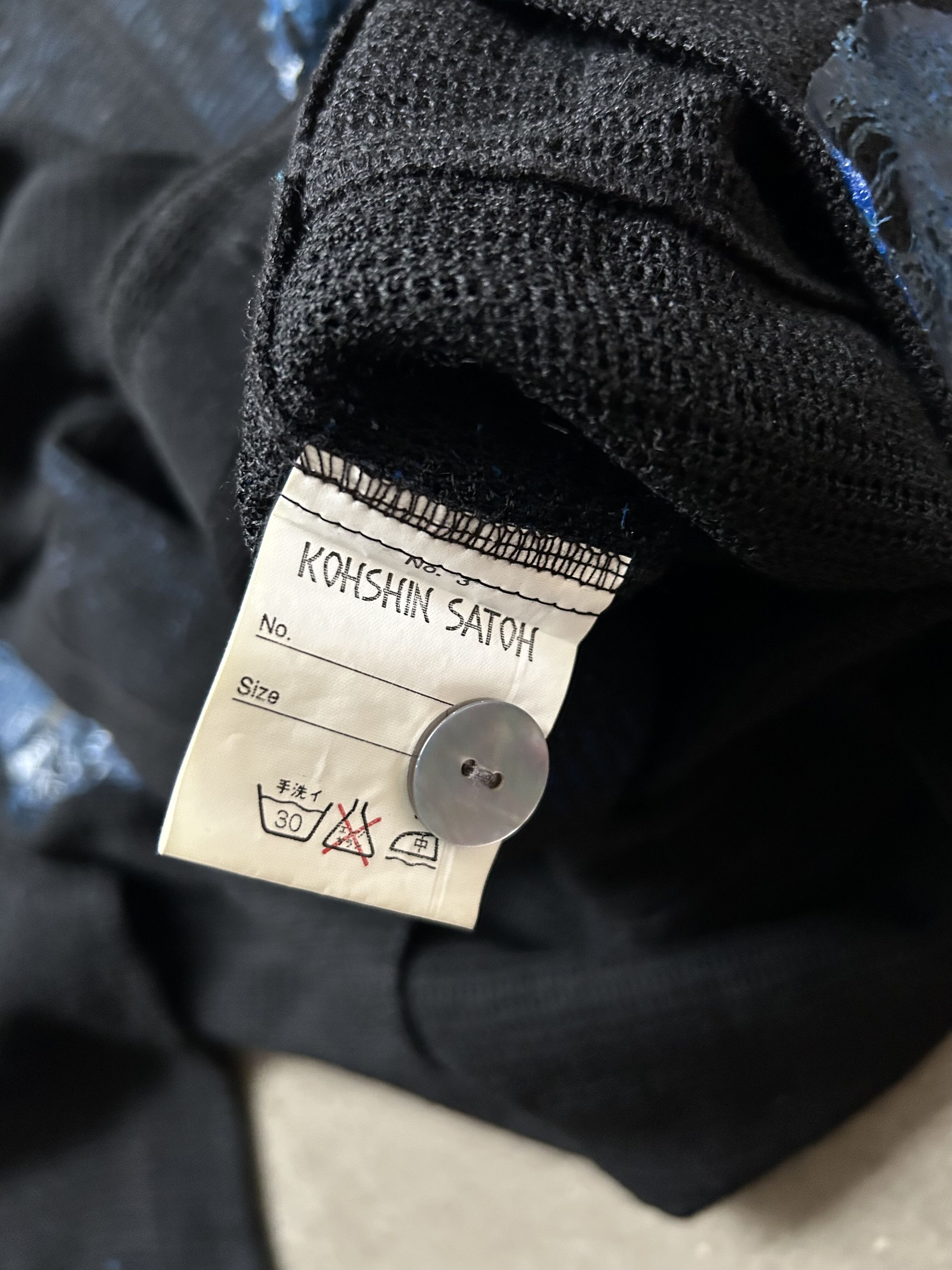 YOKO SAKAMOTO KOHSHIN SATOH Mesh Coated Cardigan Size US M / EU 48-50 / 2 - 9 Thumbnail