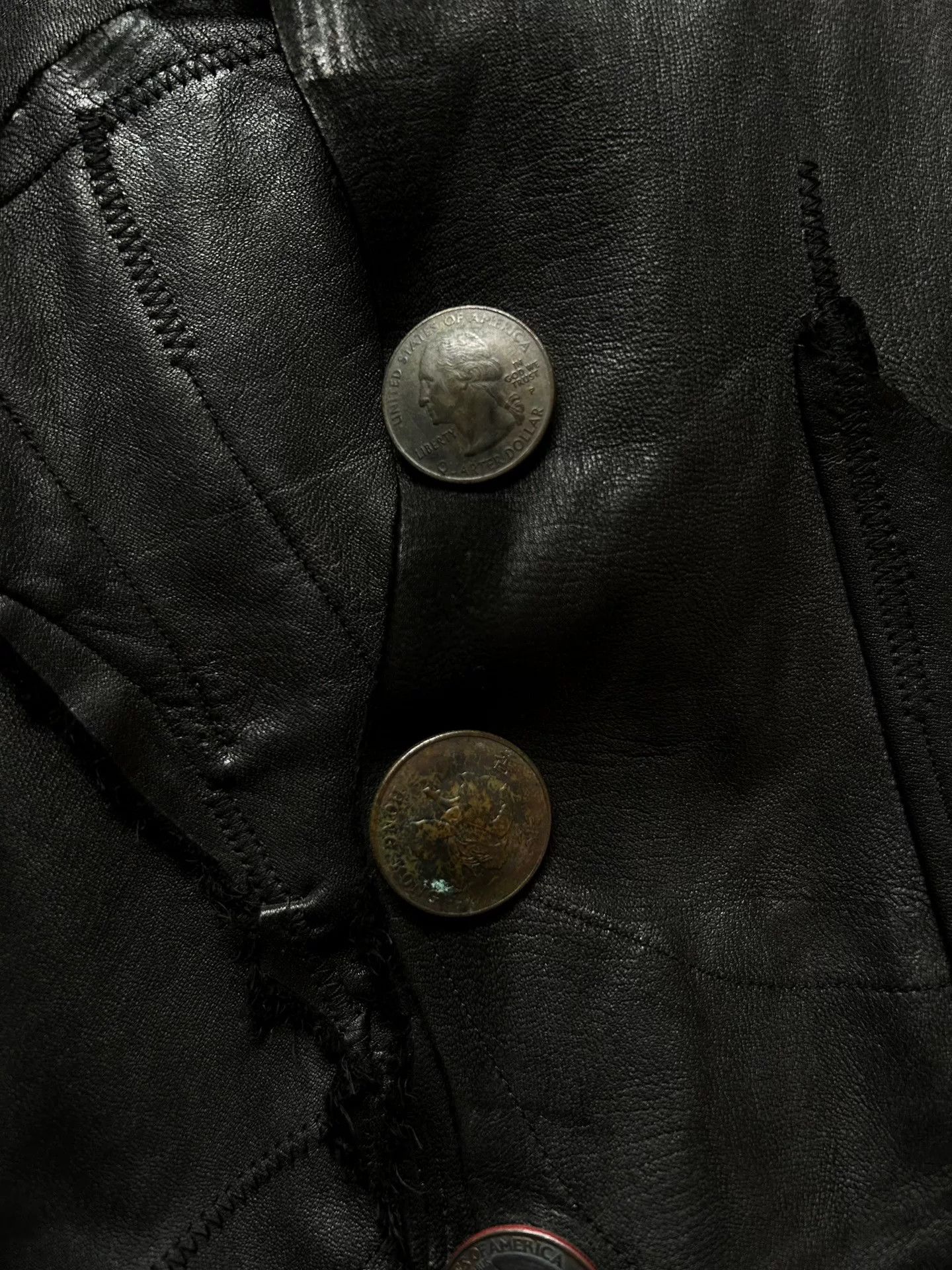 NN07 Black Drawstring Leather Vest Size US M / EU 48-50 / 2 - 2 Thumbnail