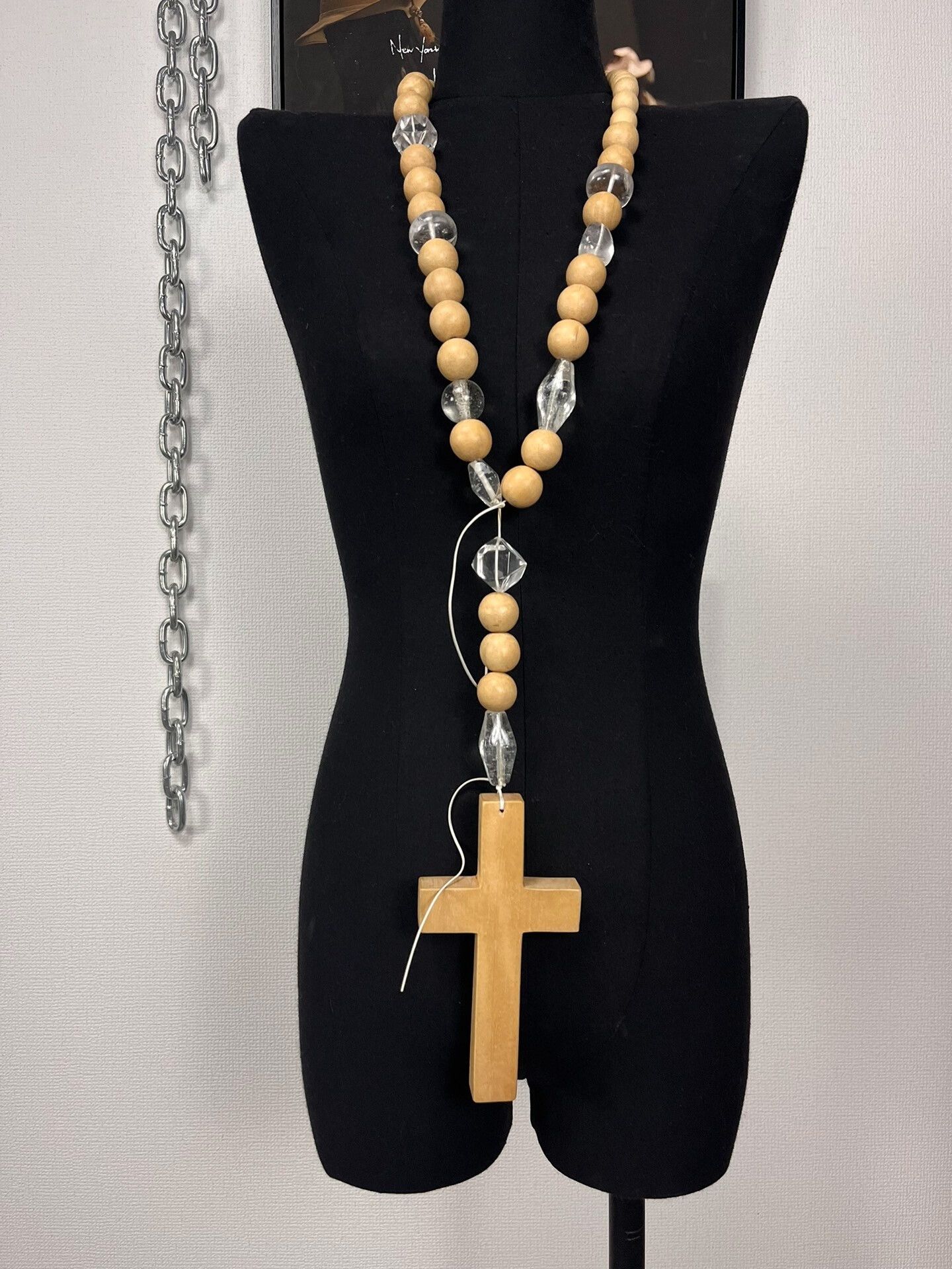 Number (N)ine Handcrafted Cross Necklace by Number Nine Size ONE SIZE - 5 Thumbnail