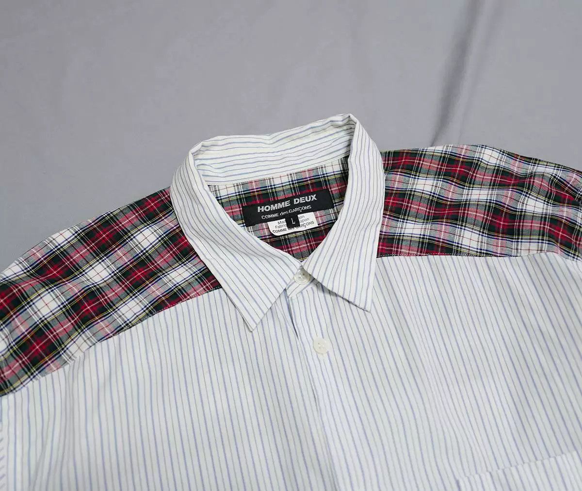 Comme des Garcons CDG Homme Deux Striped Shirt Size US L / EU 52-54 / 3 - 3 Thumbnail