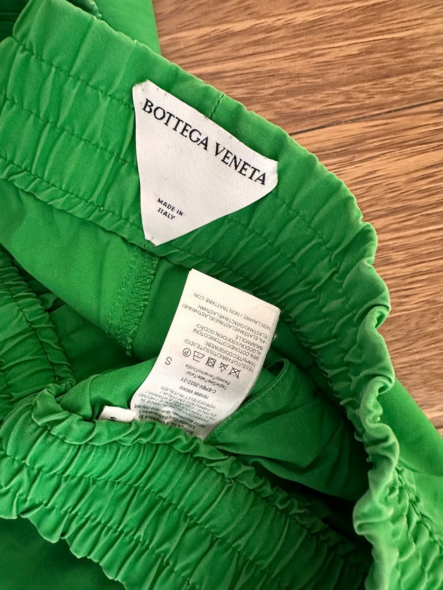 Bottega Veneta Bottega Veneta Green Wide-Leg Shorts Size US 26 / EU 42 - 3 Thumbnail
