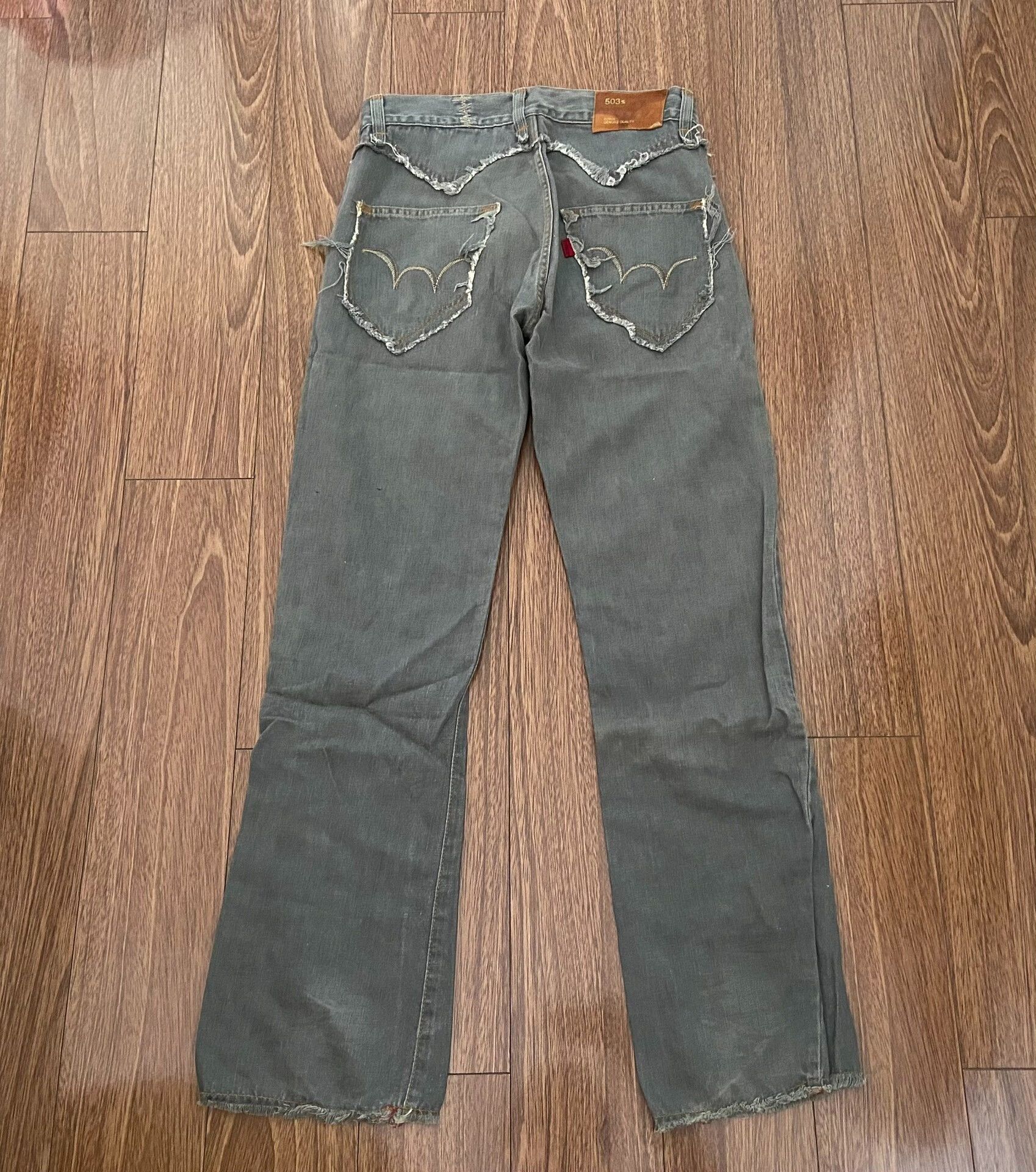 Edwin EDWIN Genuine Quality 503 Distressed Jeans Size US 31 - 2 Thumbnail