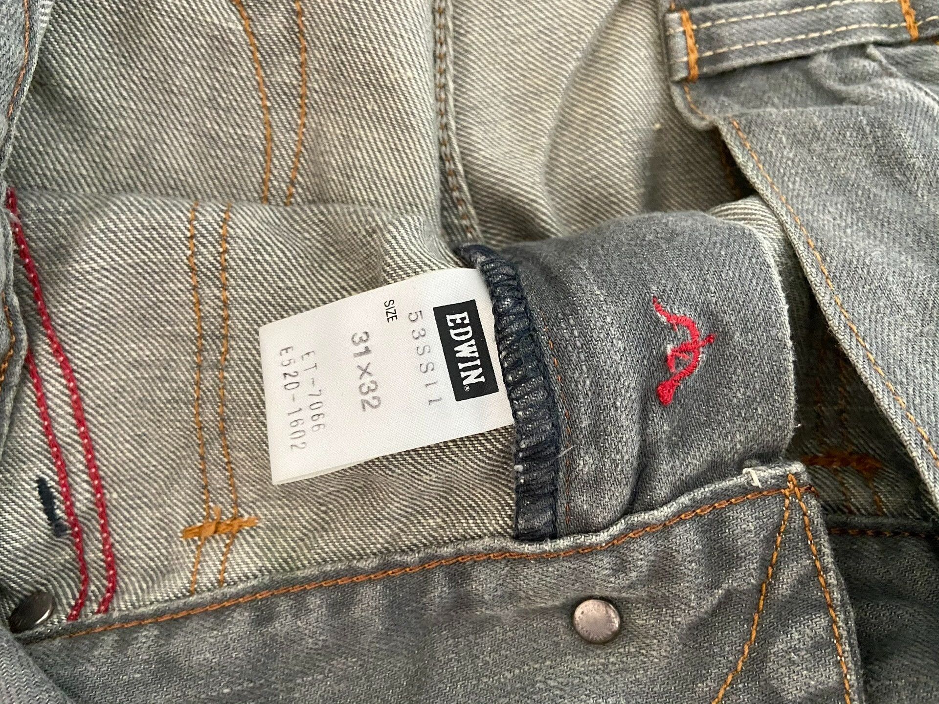 Edwin EDWIN Genuine Quality 503 Distressed Jeans Size US 31 - 5 Thumbnail