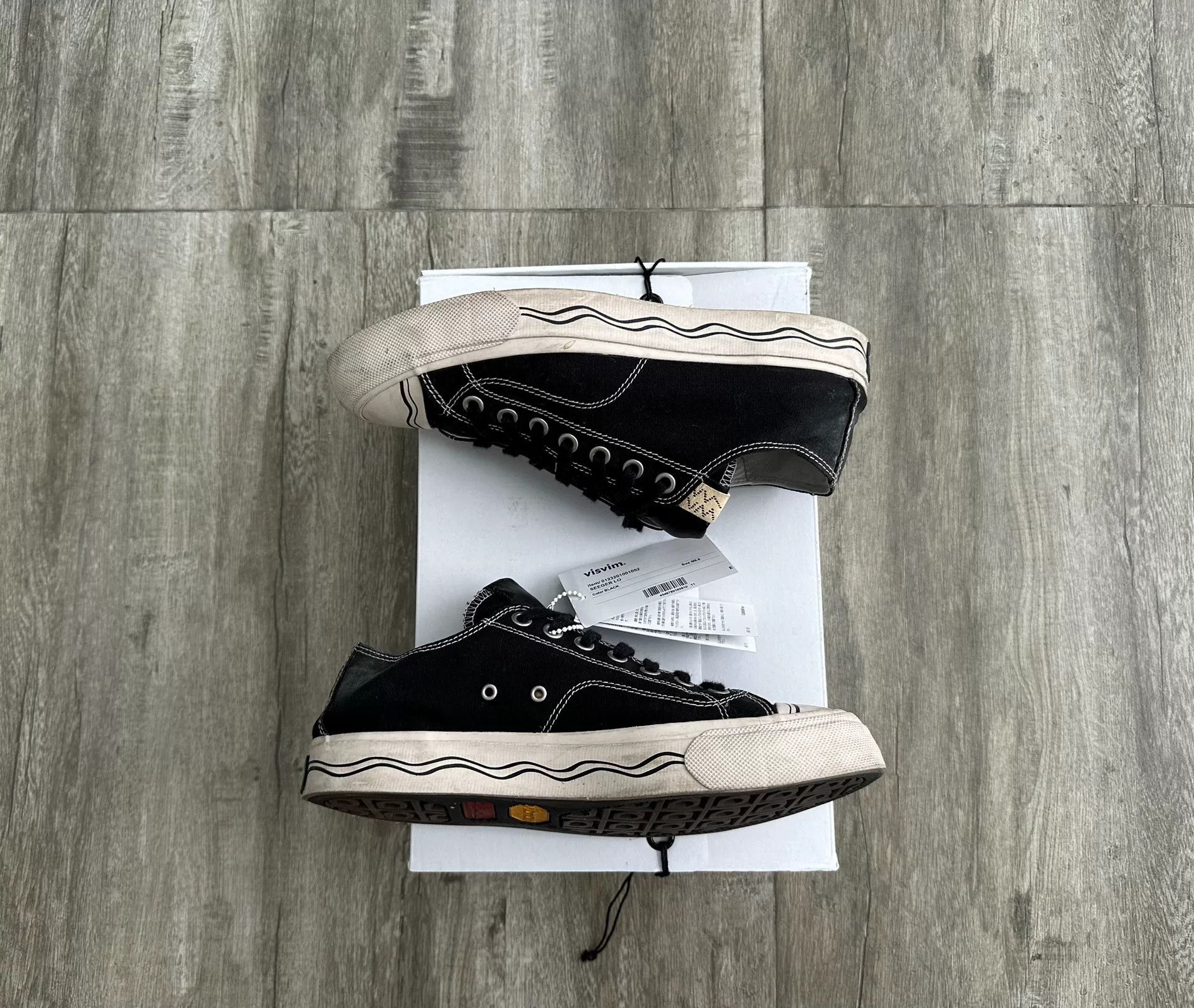Visvim VISVIM 23AW Seeger Lo Black Canvas Shoes Size US 8.5 / EU 41-42 - 4 Thumbnail