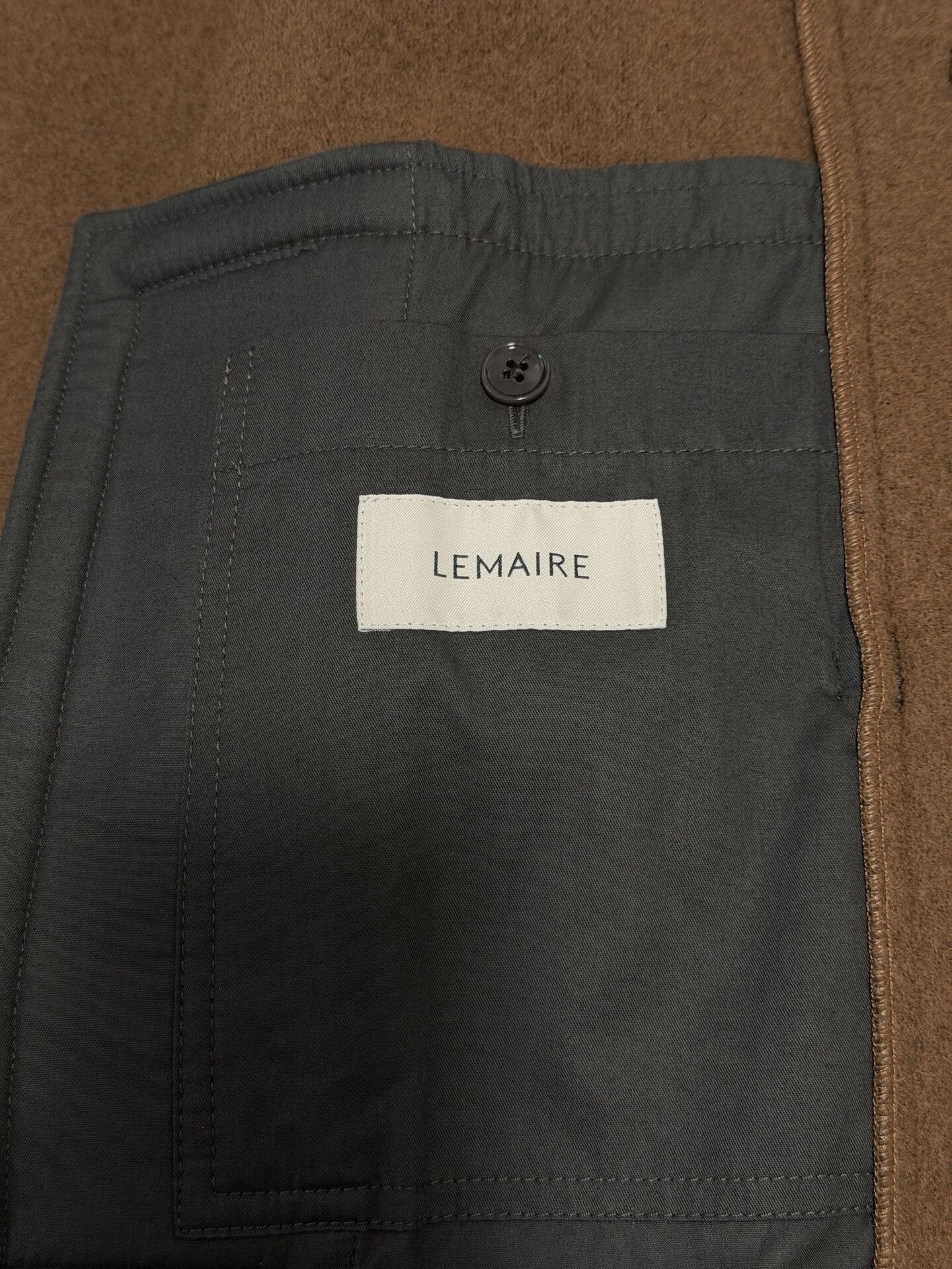 Lemaire Brown Hooded Coat with Toggle Closure Size XXS / US 00 / IT 34 - 7 Thumbnail